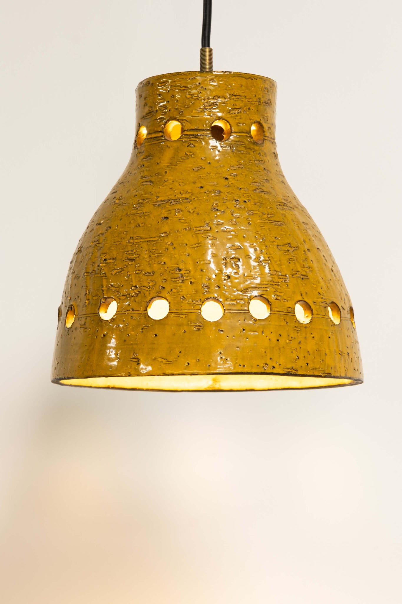 Handmade Pottery Pendant Lamp