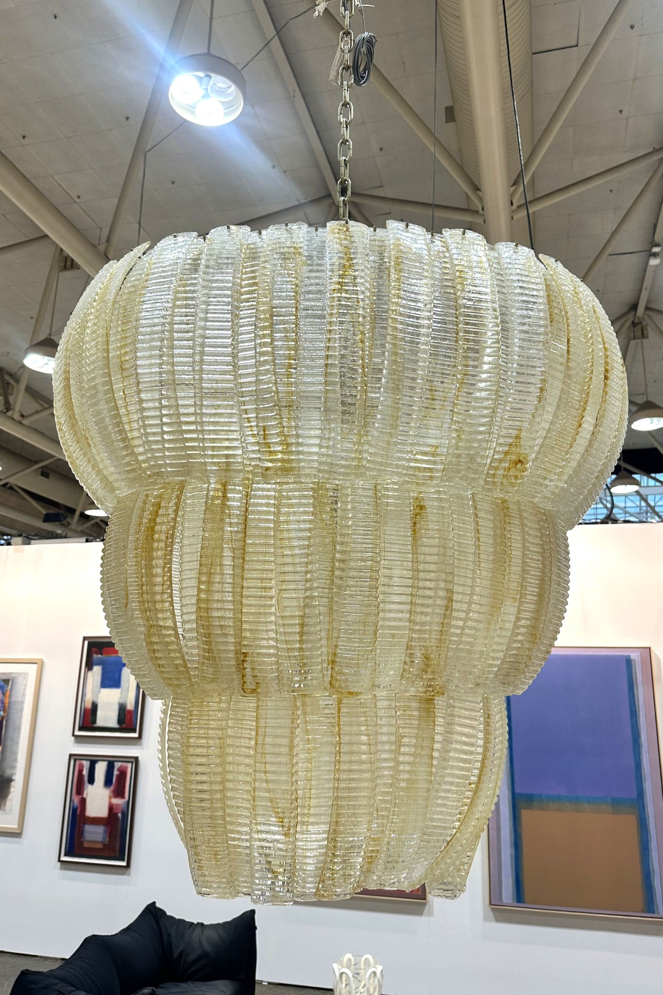 Murano 3-Tiered Glass Chandelier 