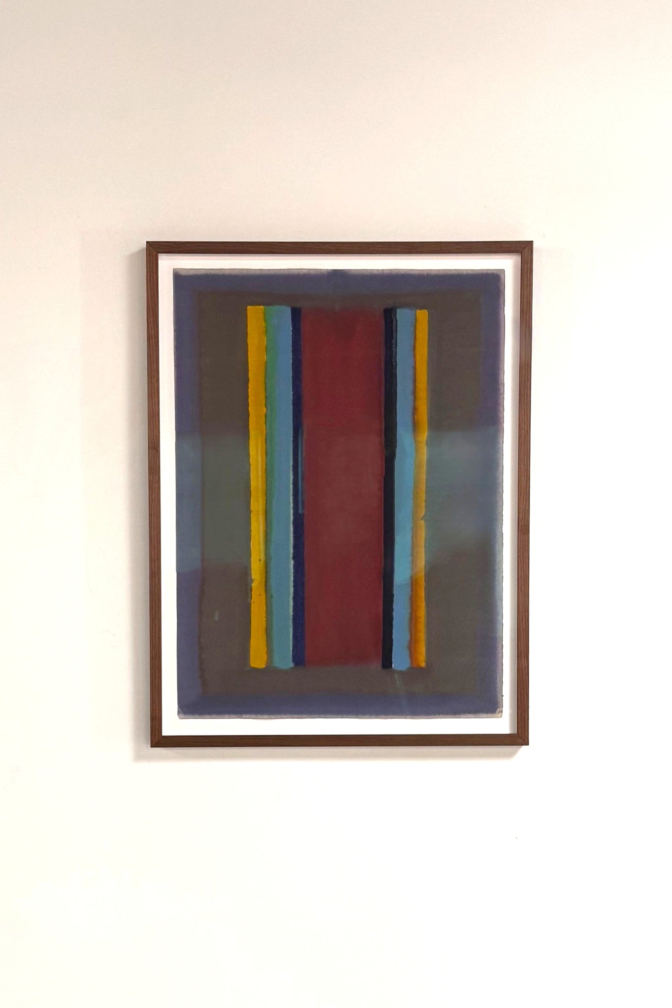 Abstract Painting On Paper 1 (Grey, Red, Yellow & Blue)