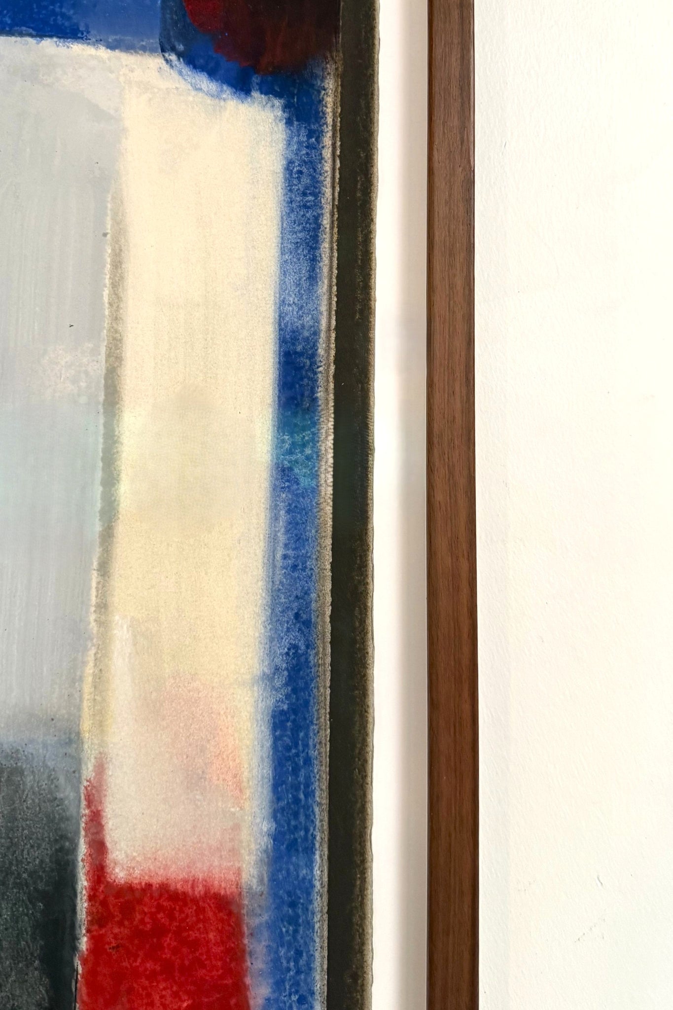Abstract Painting On Paper 4 (Red & Blue)