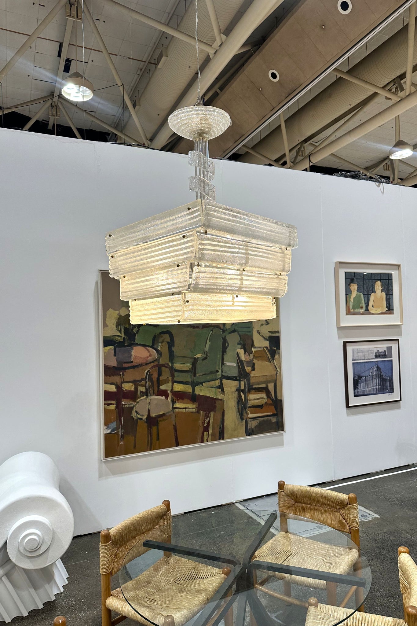 Tiered Murano Glass Pendant Light