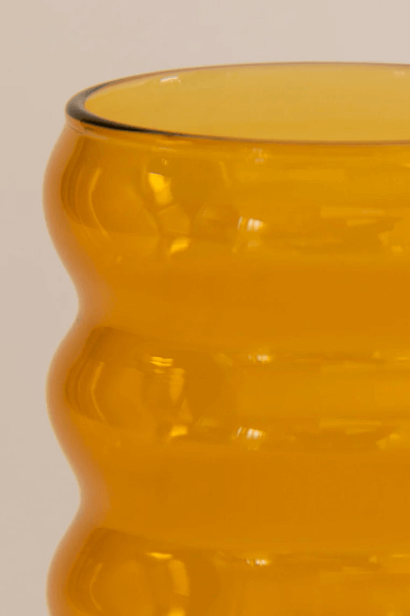 12oz Large Yellow Ripple Cup Sophie Lou Jacobsen, detail view