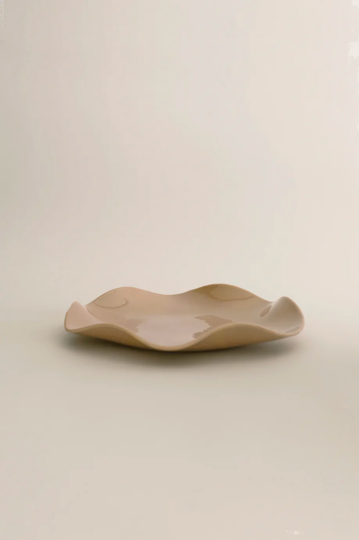 Large Petal Plate - Almond Opaque Sophie Lou Jacobsen