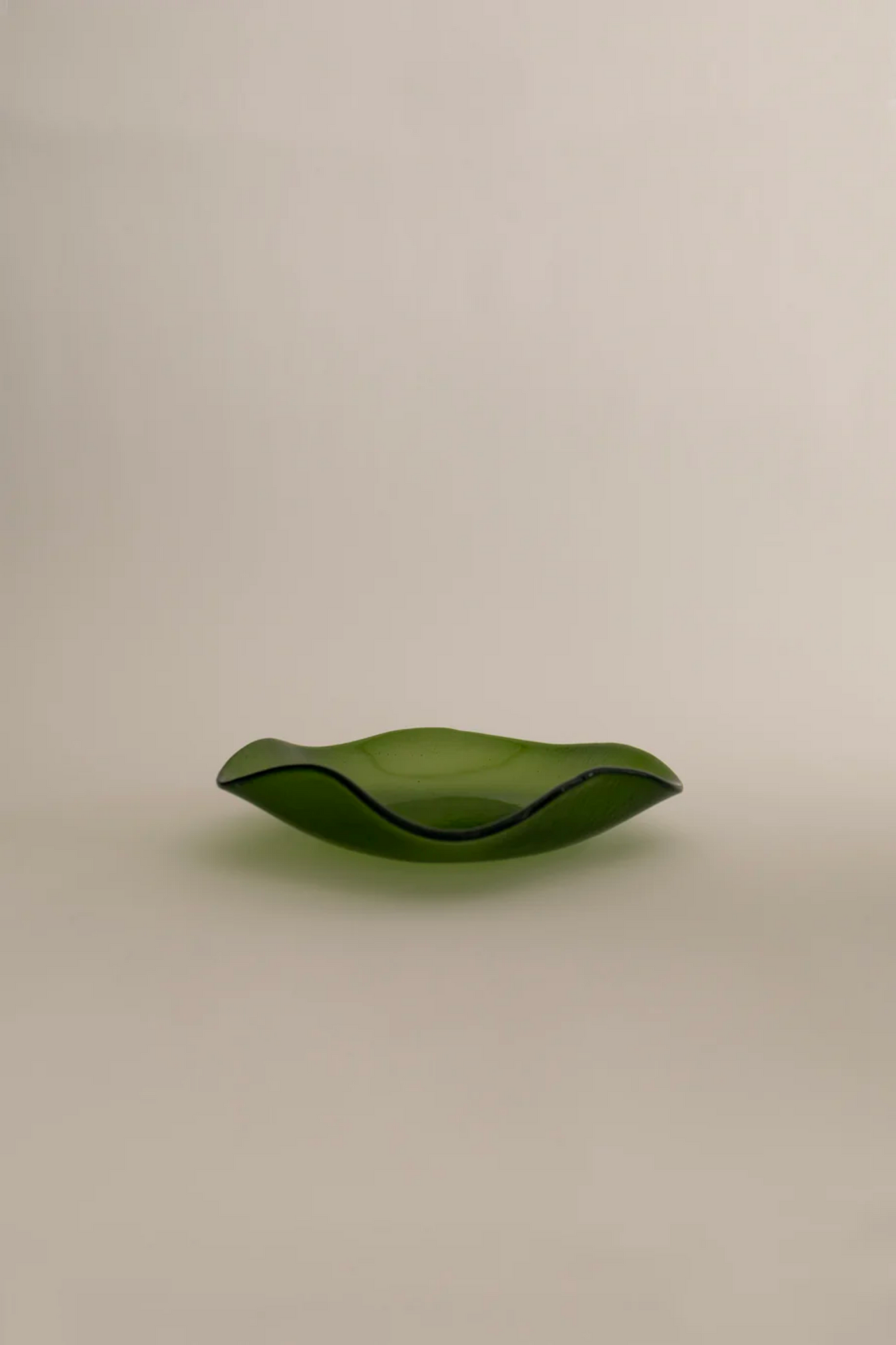 Small Olive Transparent Petal Plate Sophie Lou Jacobsen