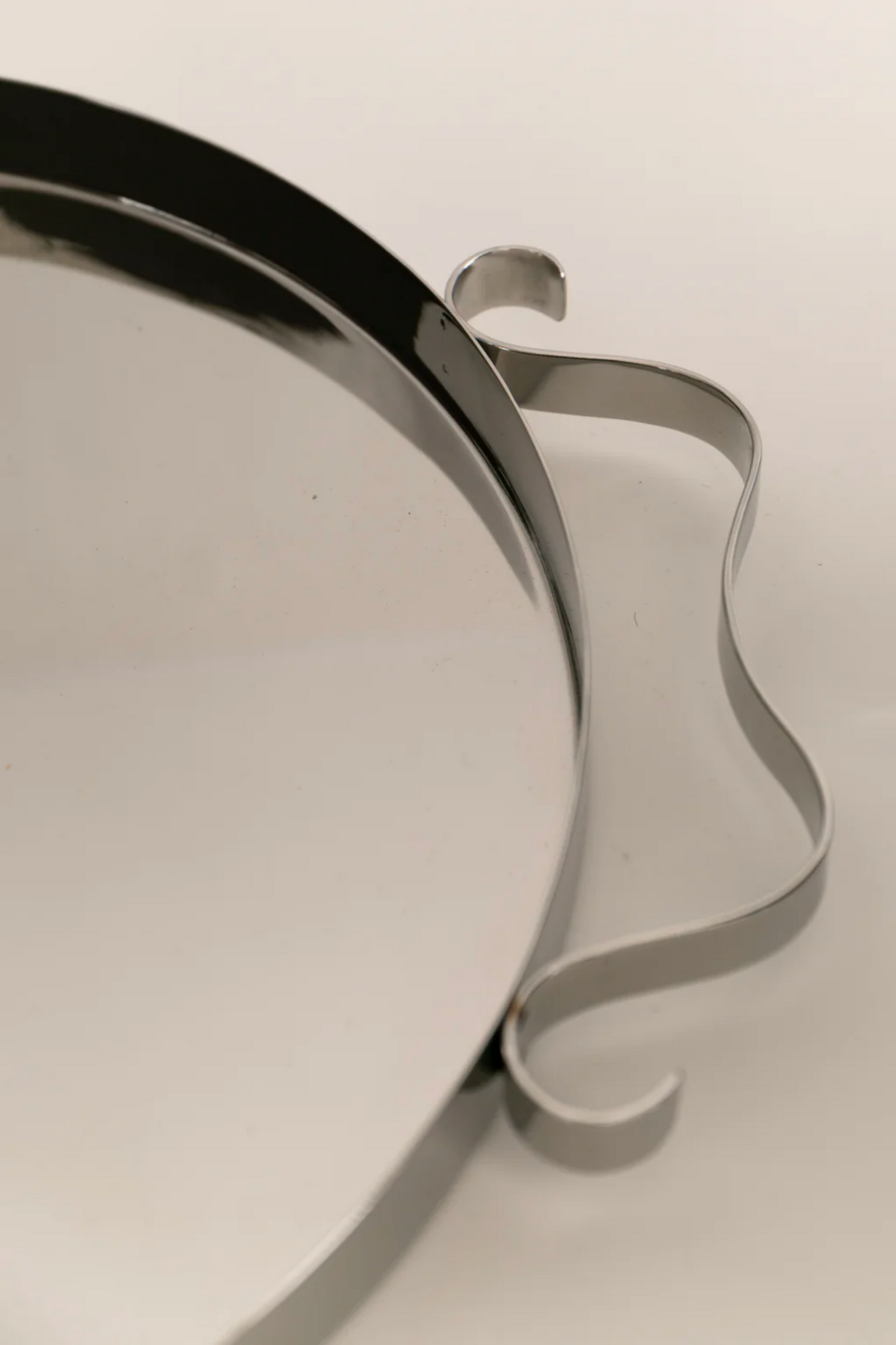 Stainless Steel Squiggle Tray Sophie Lou Jacobsen, handle detail