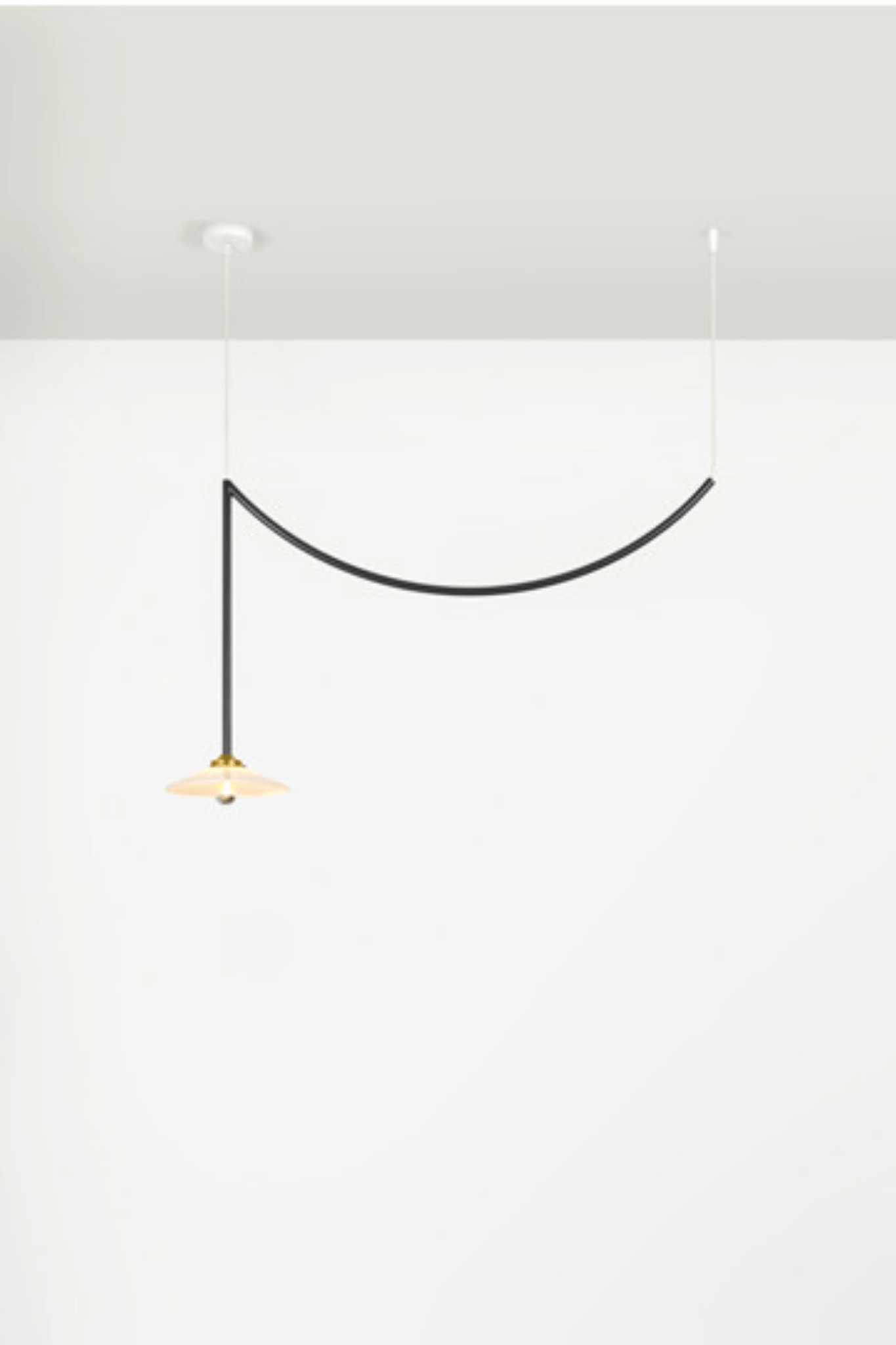 Black Ceiling Lamp N°5 Muller Van Severen Valerie Objects, shown lit