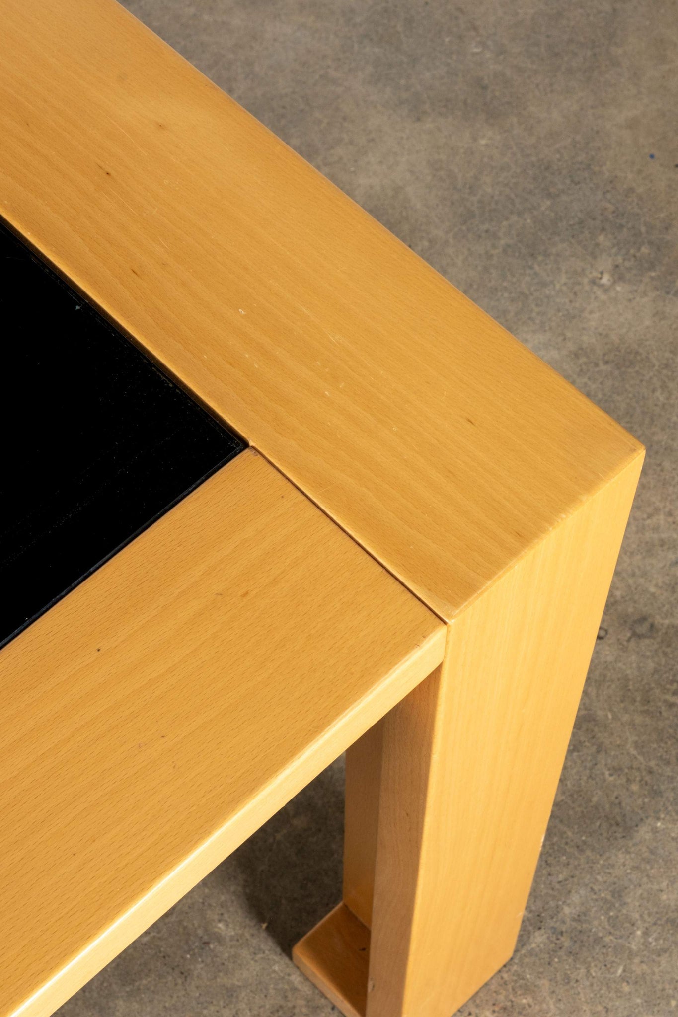 1980s Wood and Smoked Glass Dining Table