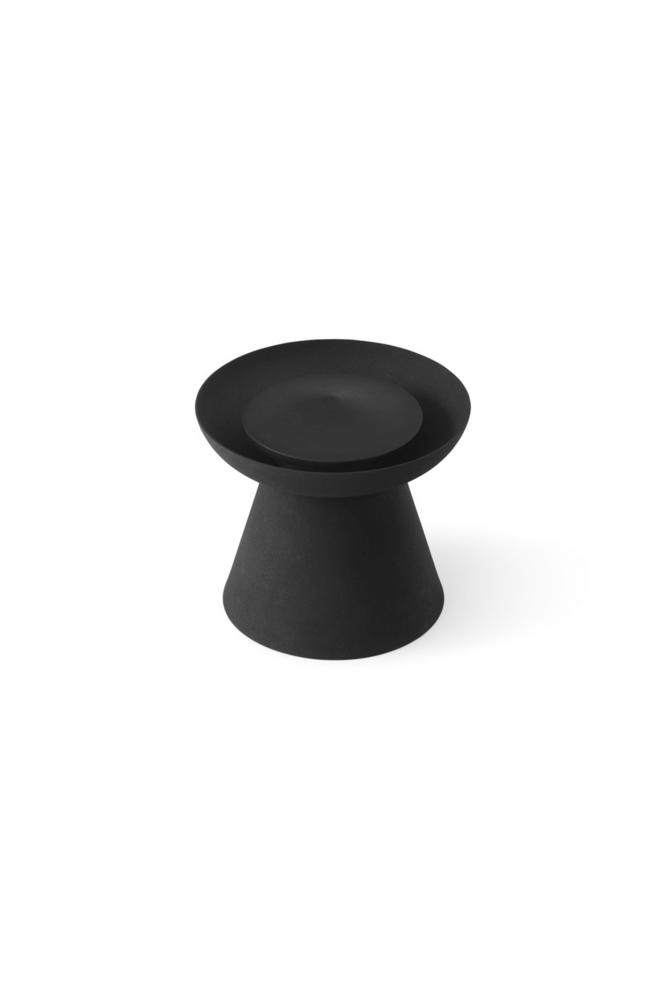 Small Black Meira Oil Lantern by Menu, top view closed lid