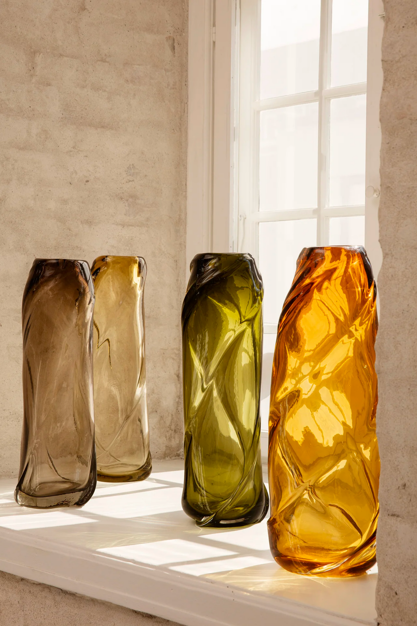 Bonne Choice Ferm Living Water Swirl Vase - Tall - Light Yellow Media 1 of 2