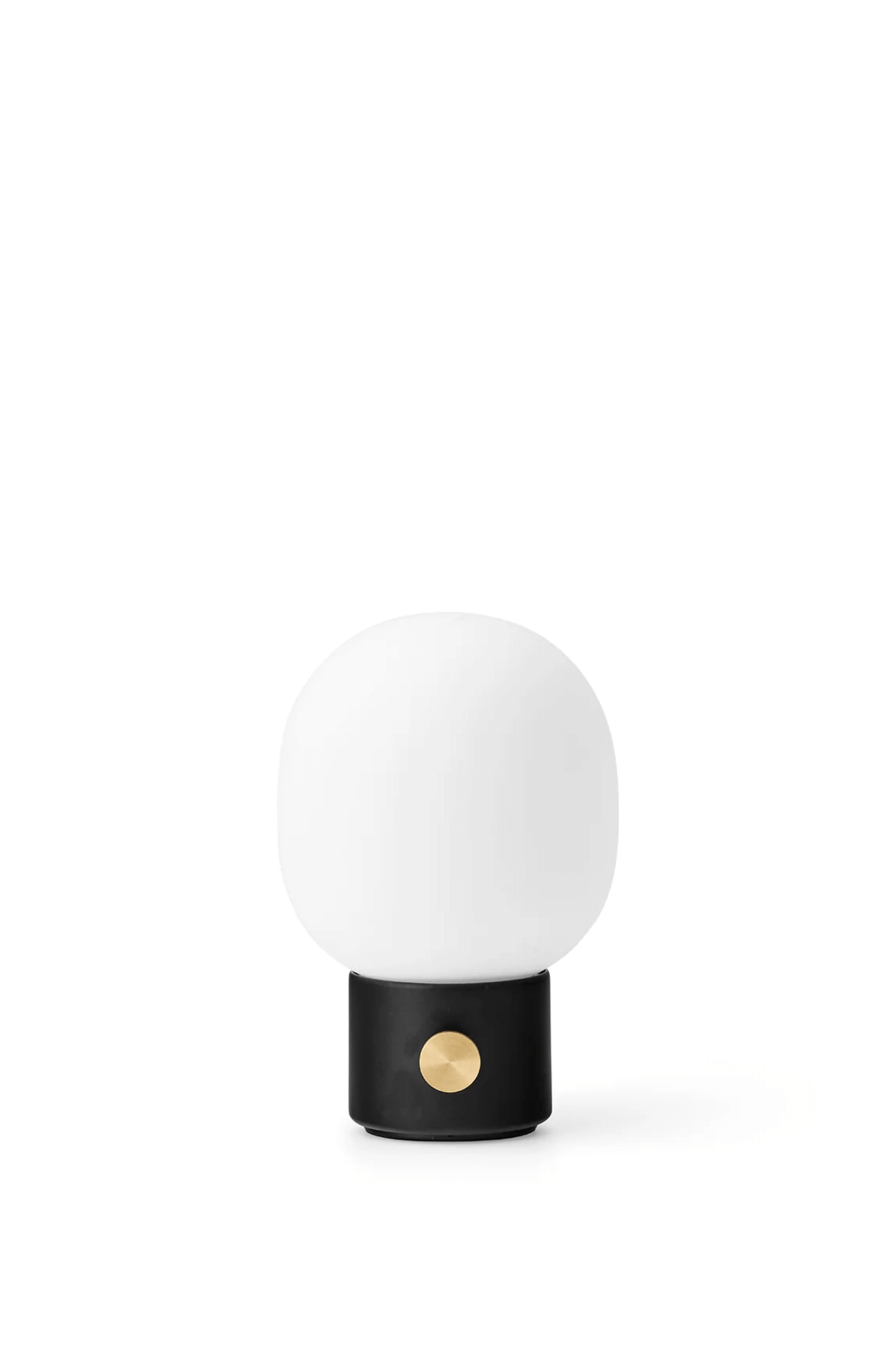Black Portable JWDA Table Lamp by Menu, shown unlit