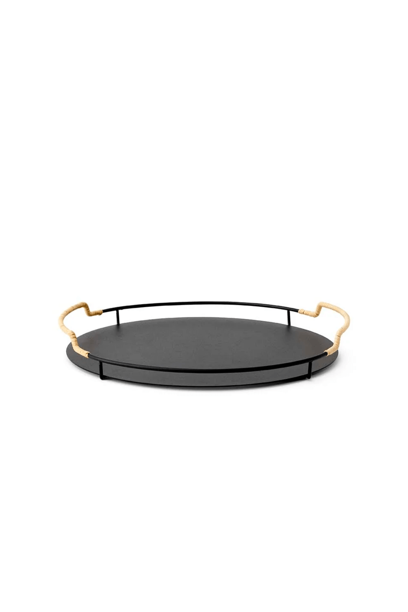 Black Balcony Serving Tray by Menu, front view