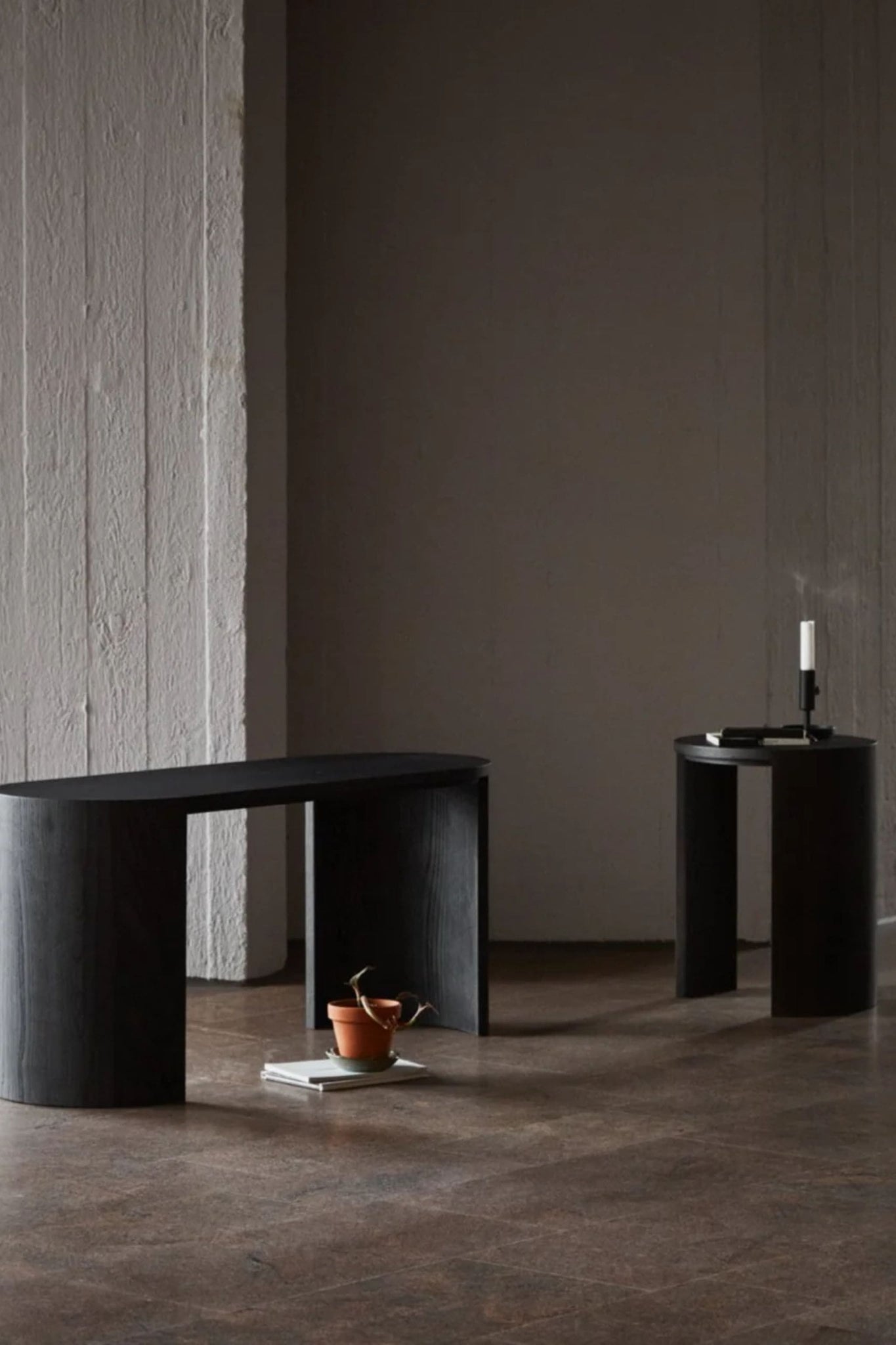 Bonne Choice - Made by Choice AIRISTO Stool/Side Table by Joanna Laajisto - Black Stained