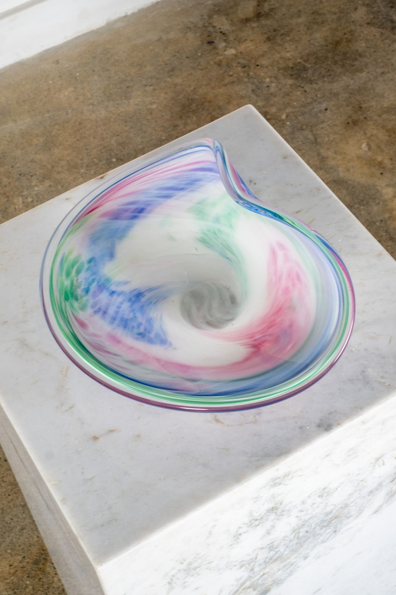 Abstract Art Glass Dish | Bonne Choice