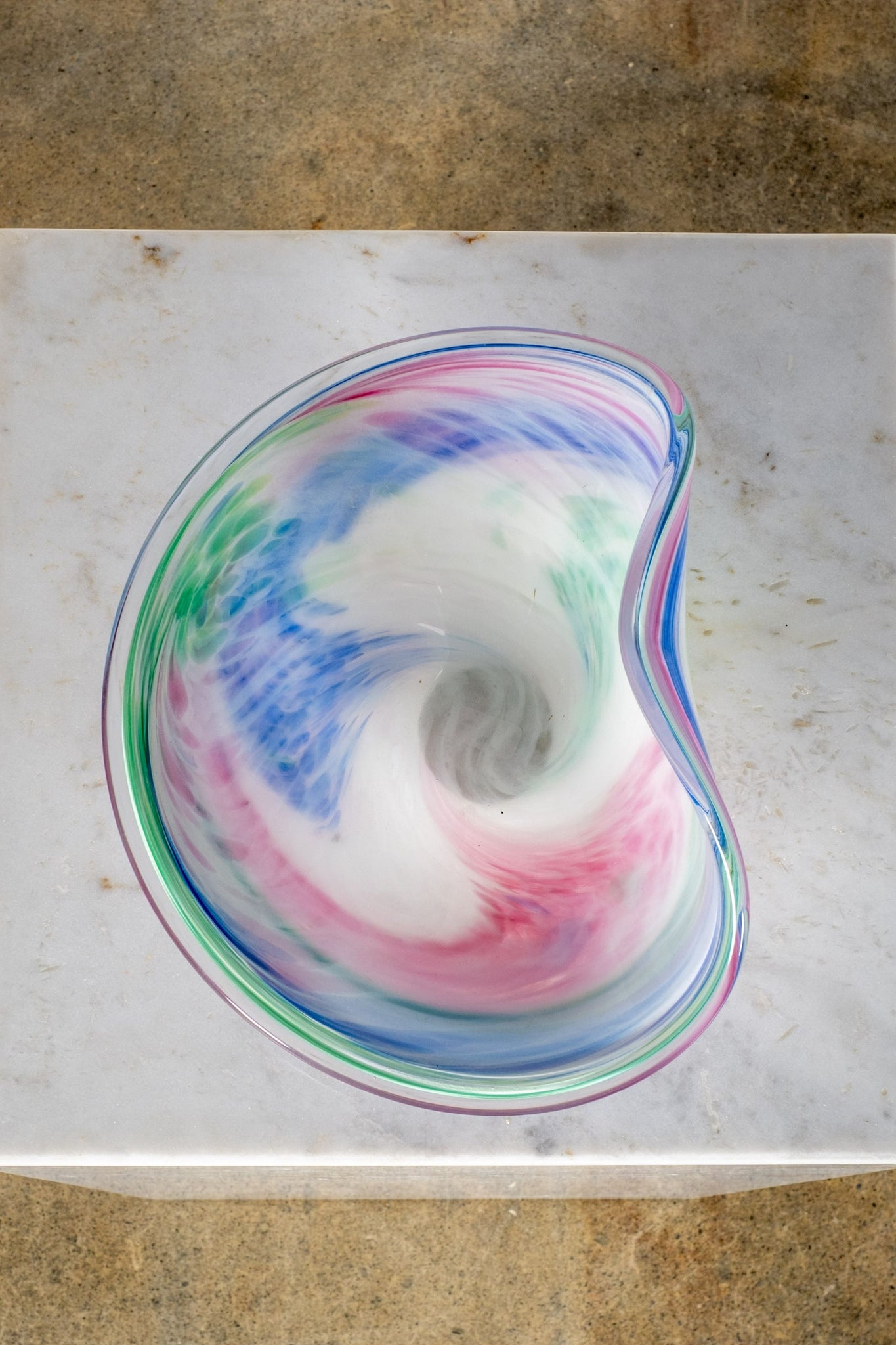 Abstract Art Glass Dish | Bonne Choice