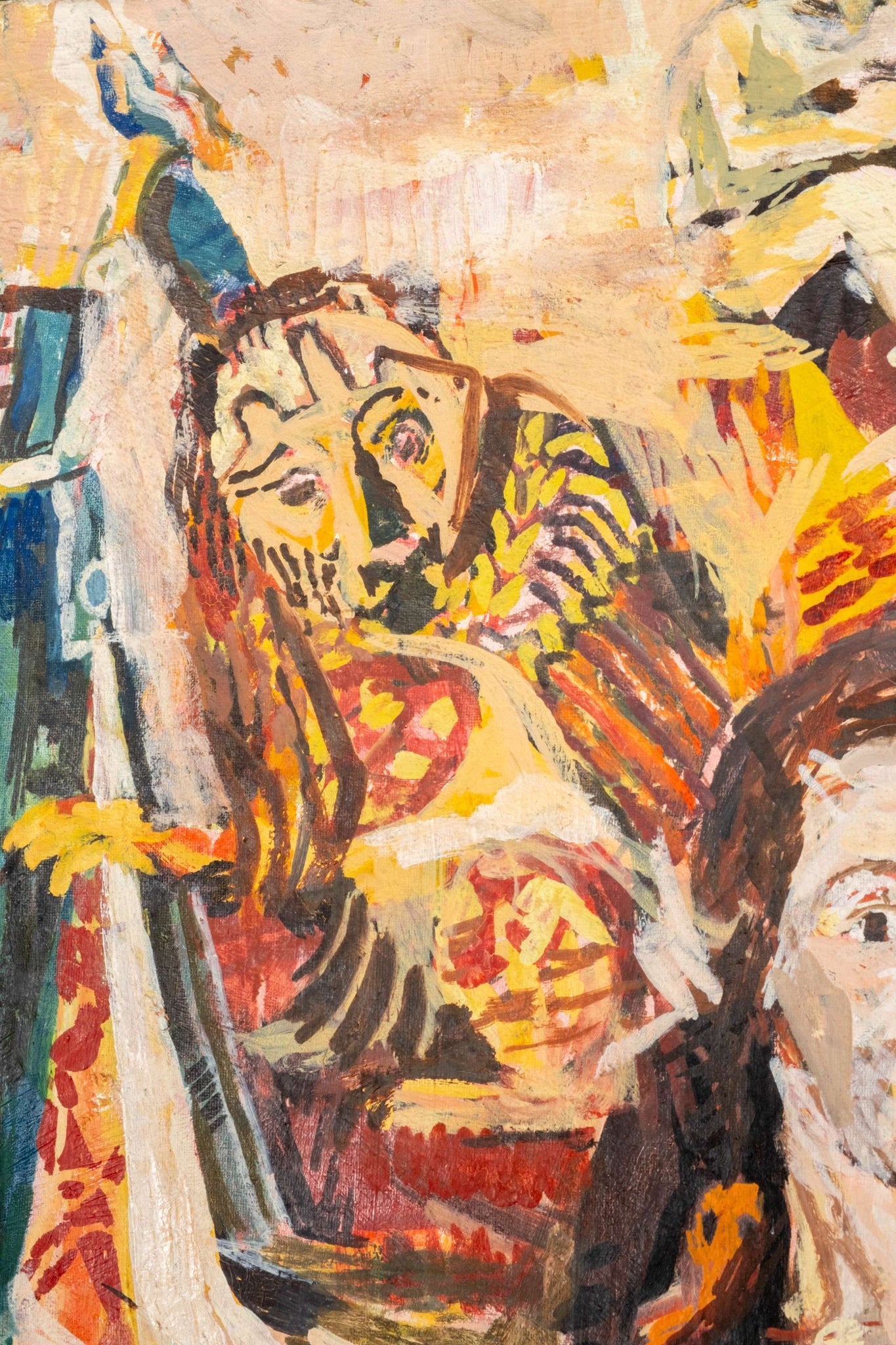 Abstract Painting, Mystical Animals and Forms