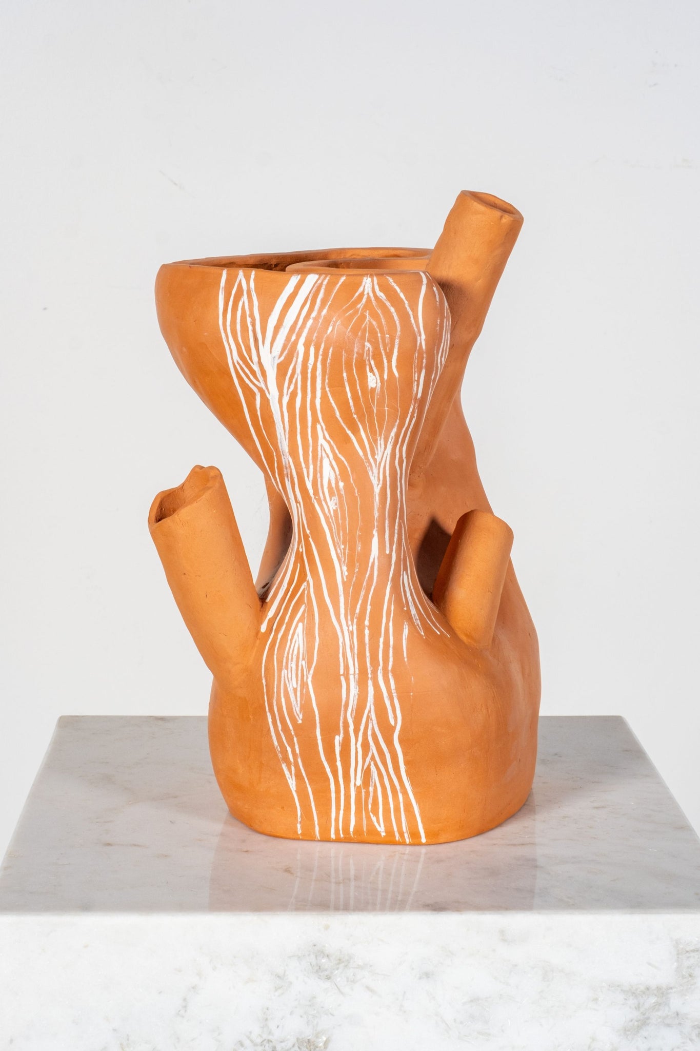 Abstracted and Painted Studio Pottery Vessel | Bonne Choice