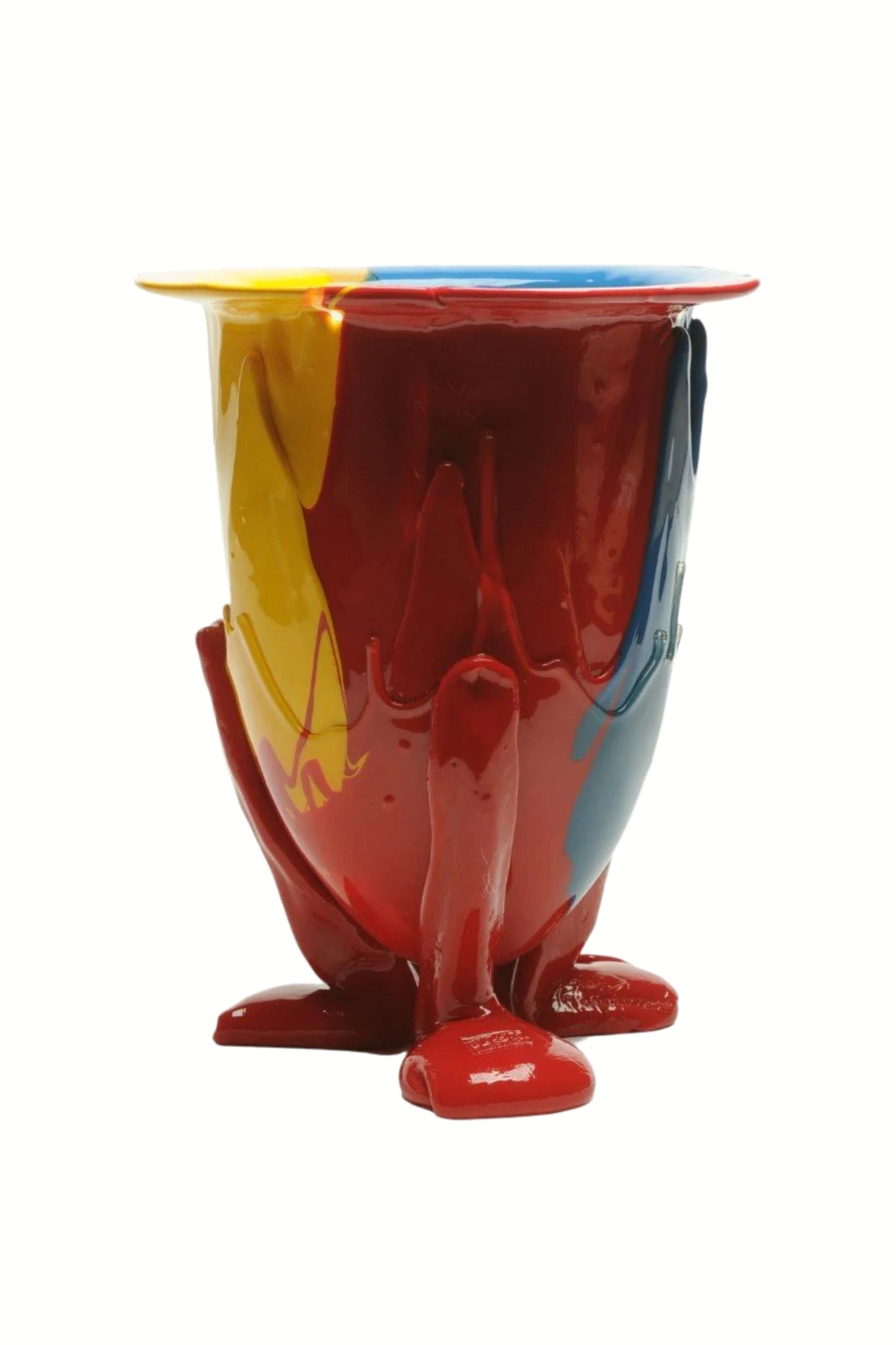Corsi Amazonia Vase (Large), Matte Navy, Red and Yellow by Gaetano Pesce | Bonne Choice