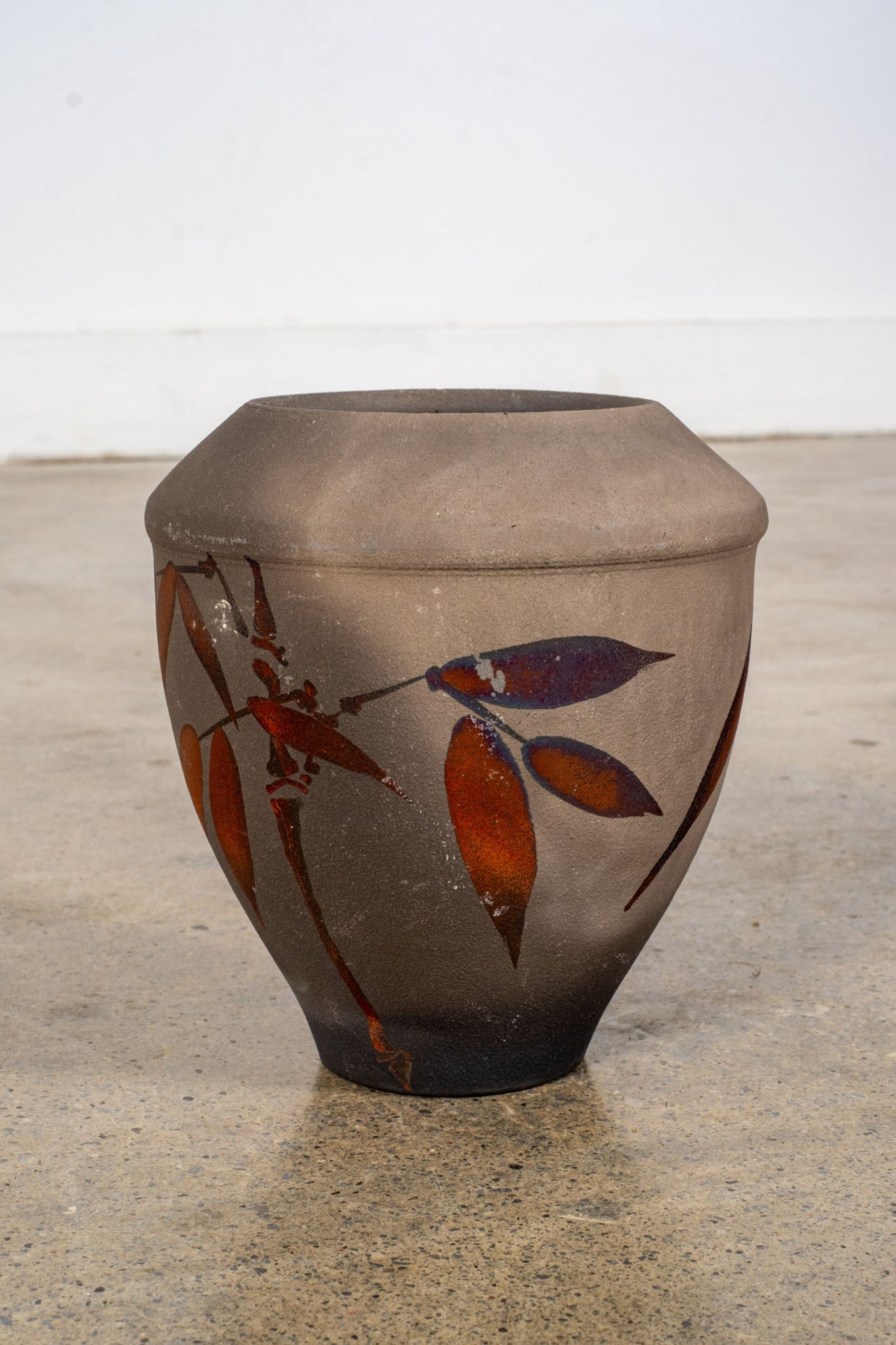 Bamboo Painted Grey Vessel | Bonne Choice