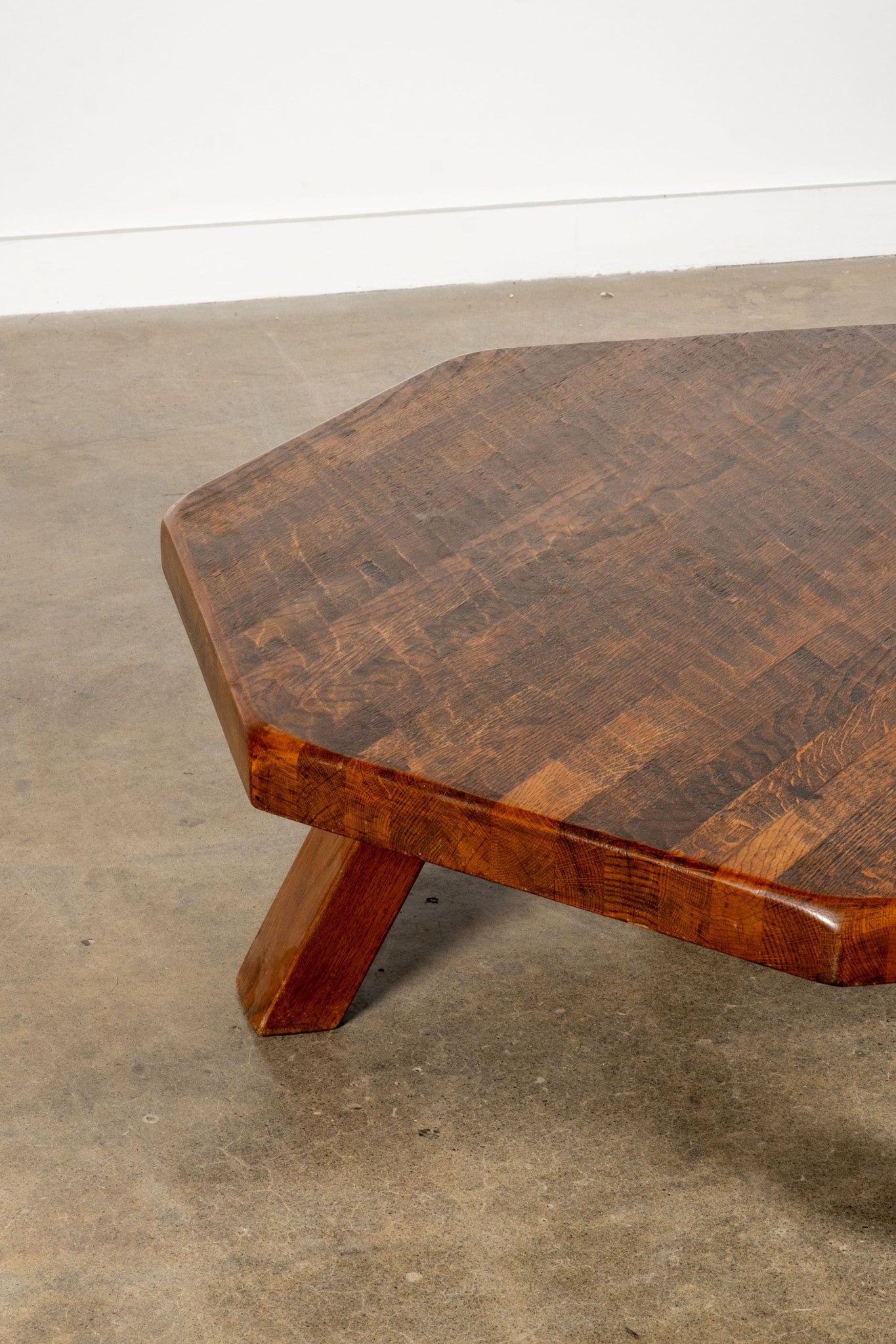 Vintage Belgian Wood Hex Coffee Table 1 | Bonne Choice