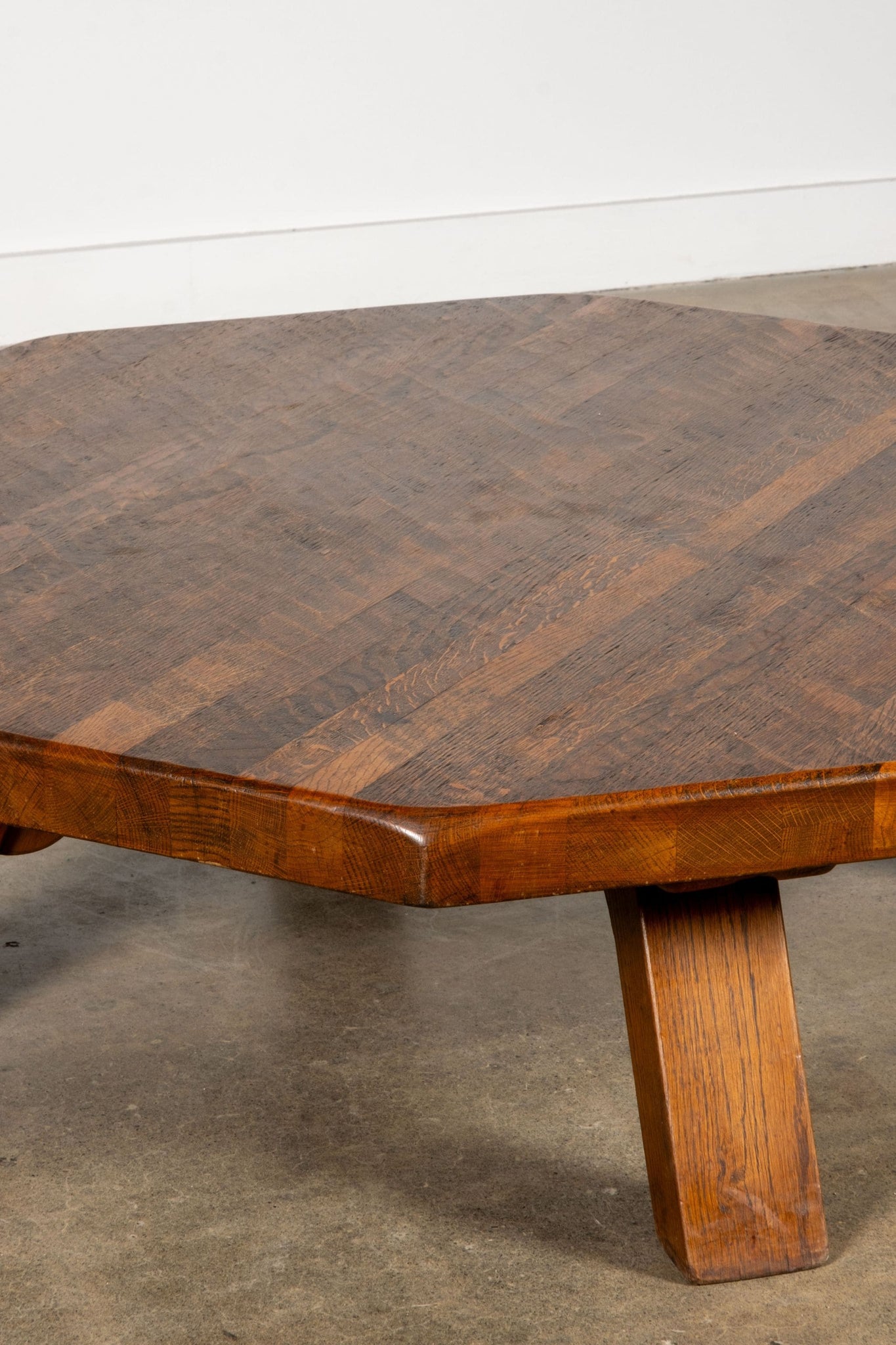Vintage Belgian Wood Hex Coffee Table 1 | Bonne Choice