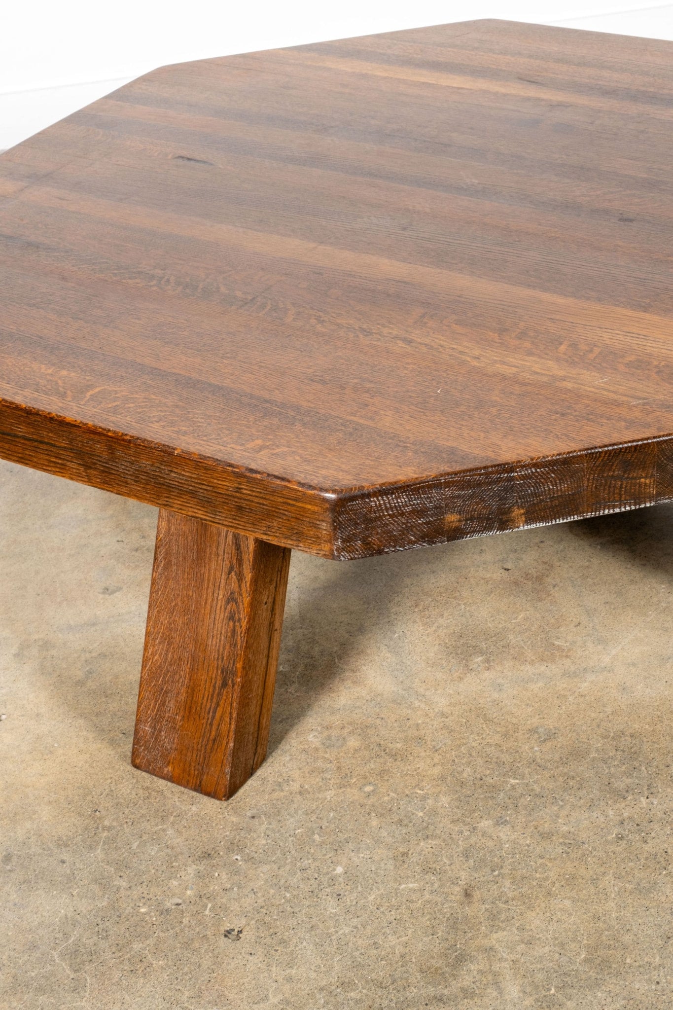 Vintage Belgian Wood Hex Coffee Table 2 | Bonne Choice