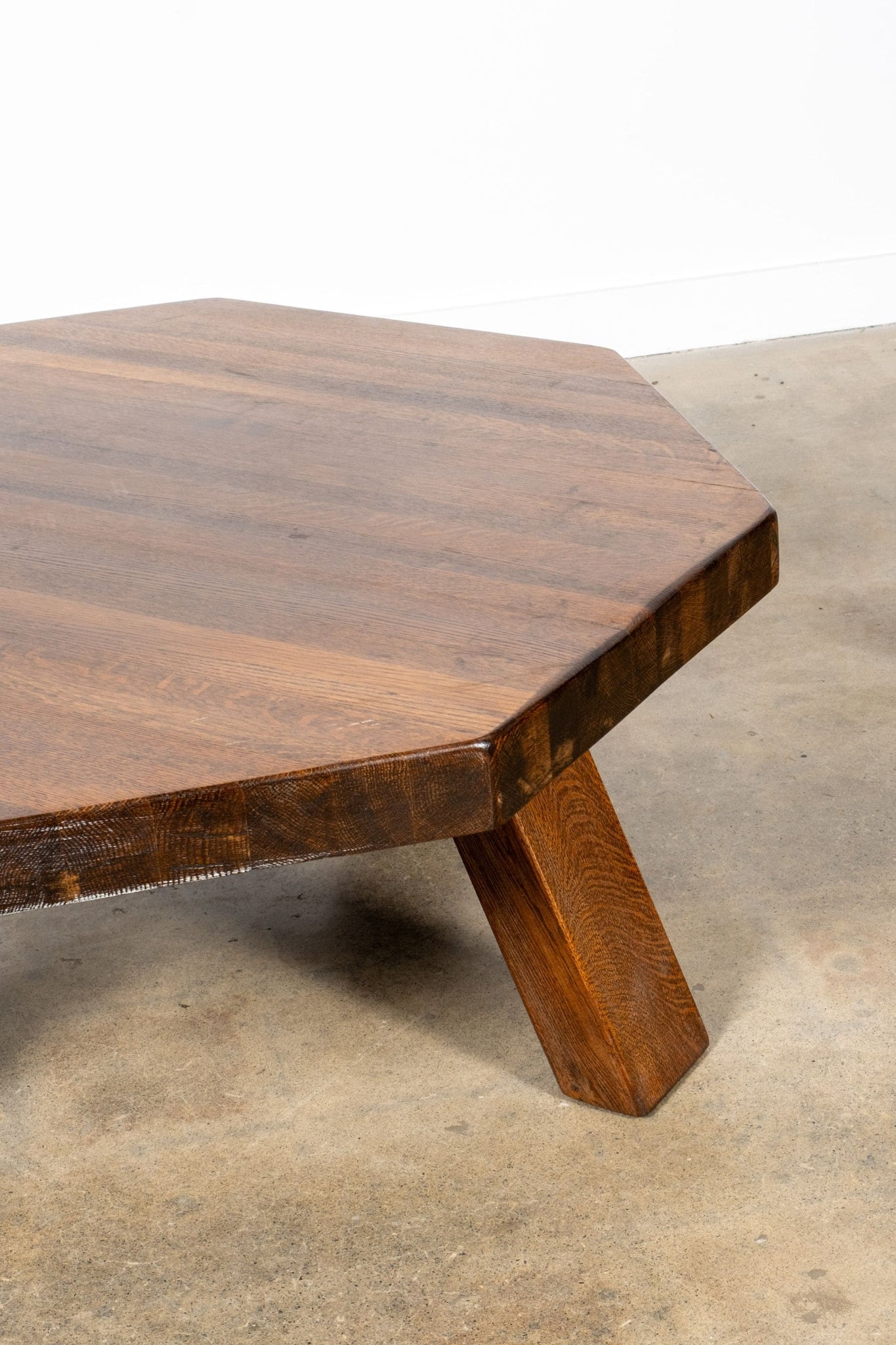 Vintage Belgian Wood Hex Coffee Table 2 | Bonne Choice