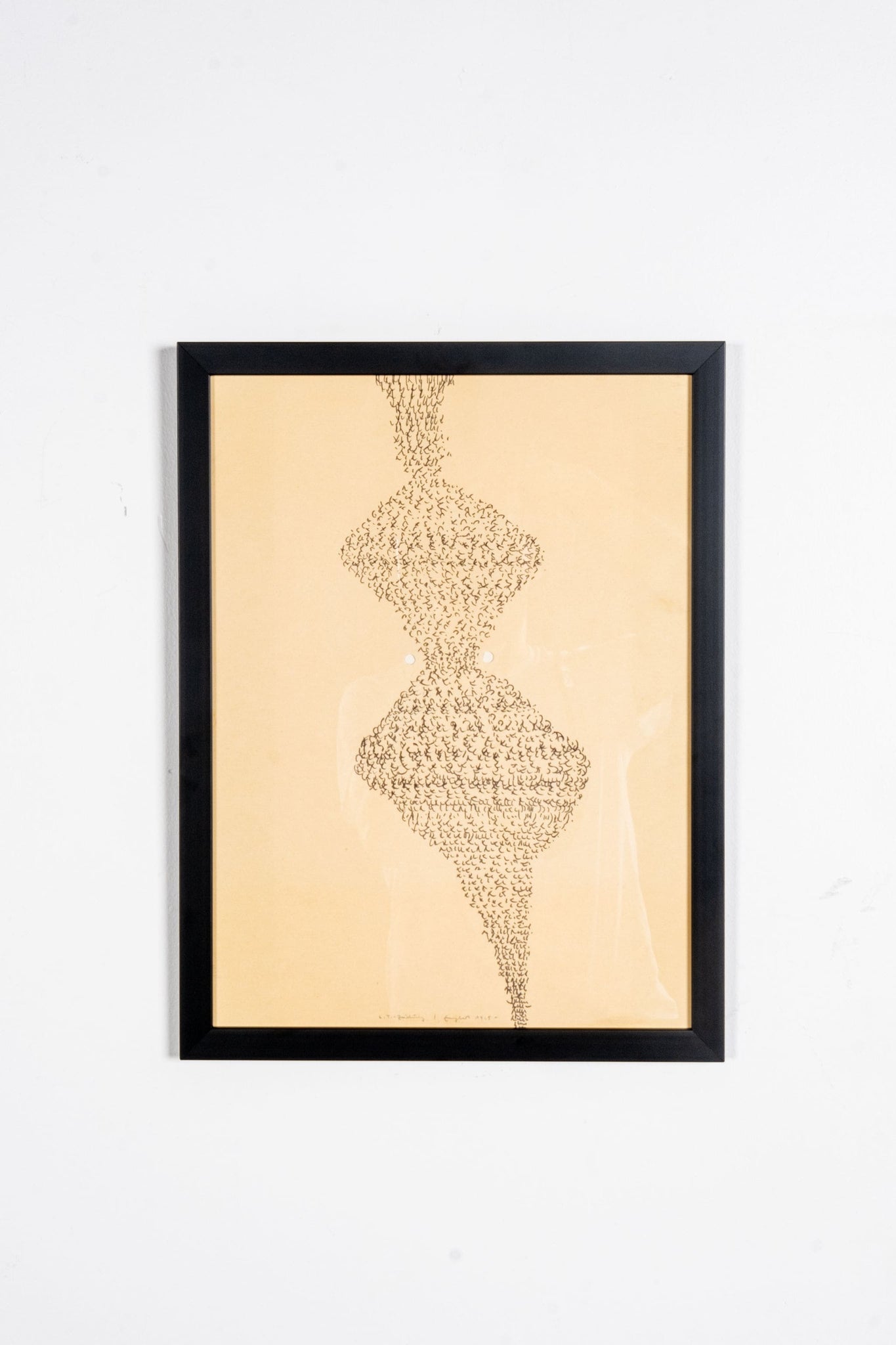 Vintage Black + White 'Etchings' Print, Signed 1964, Newly Framed | Bonne Choice