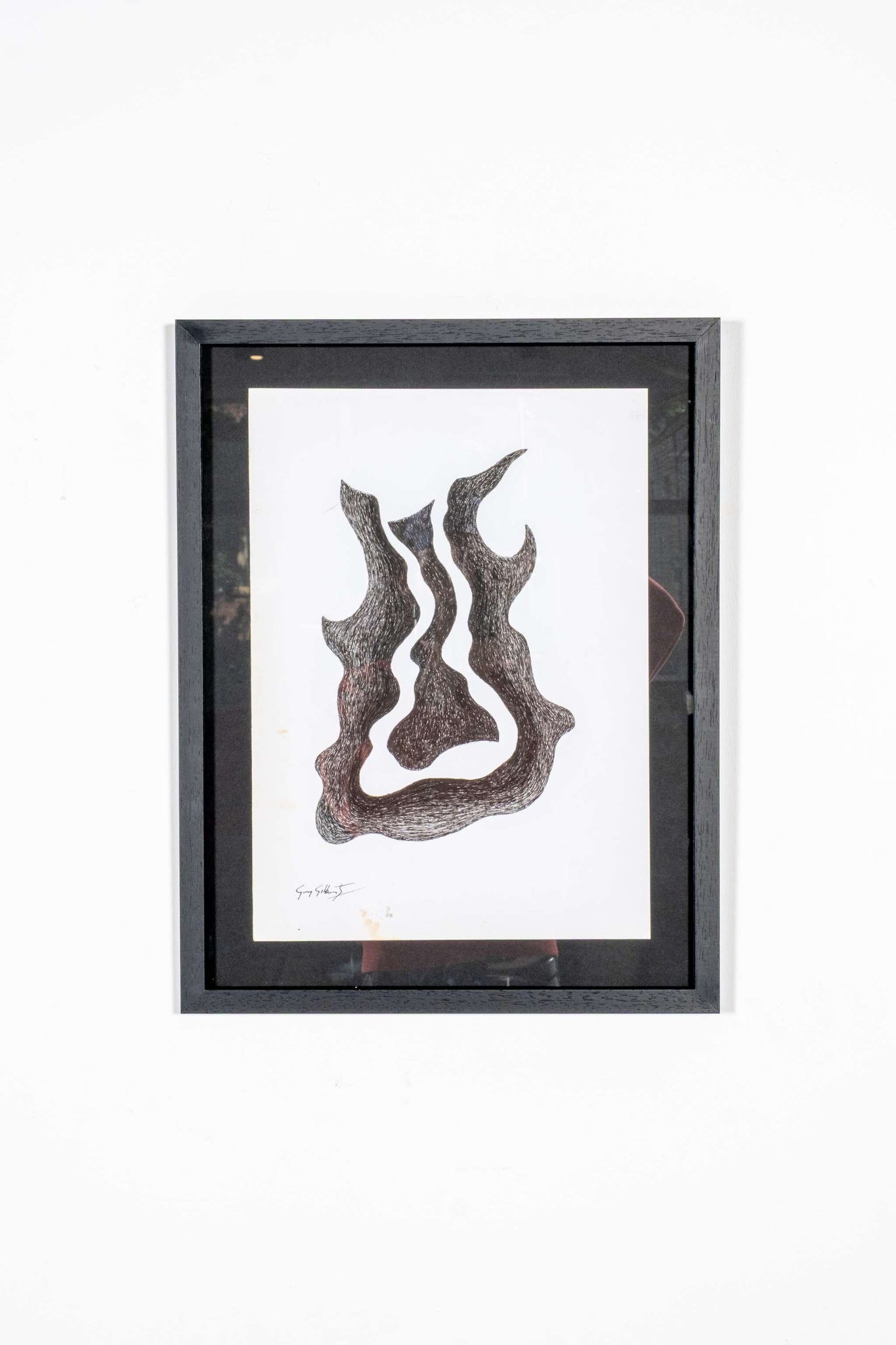 Black and White Abstract Framed Print, 3