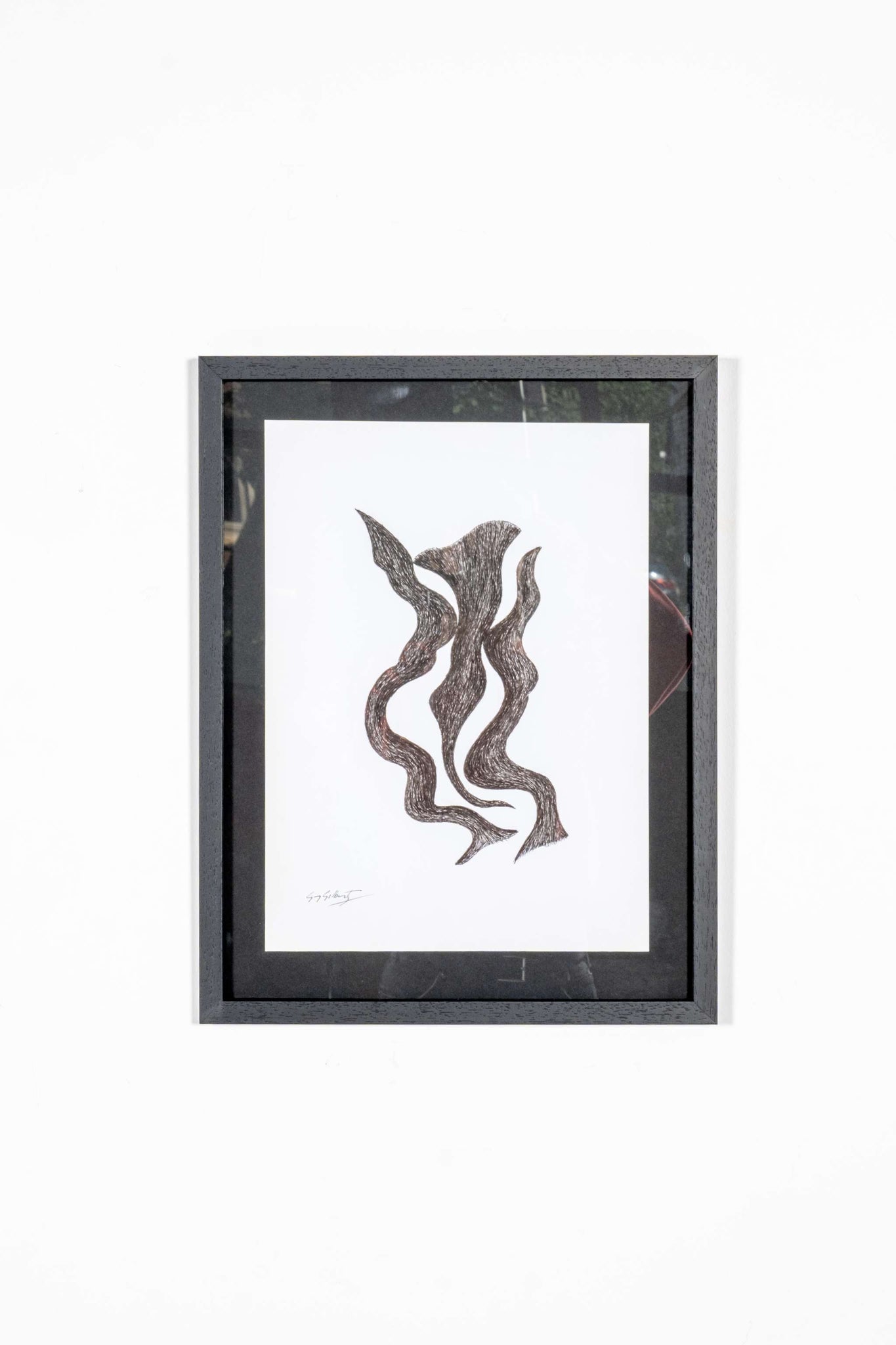 Black and White Abstract Framed Print, 2
