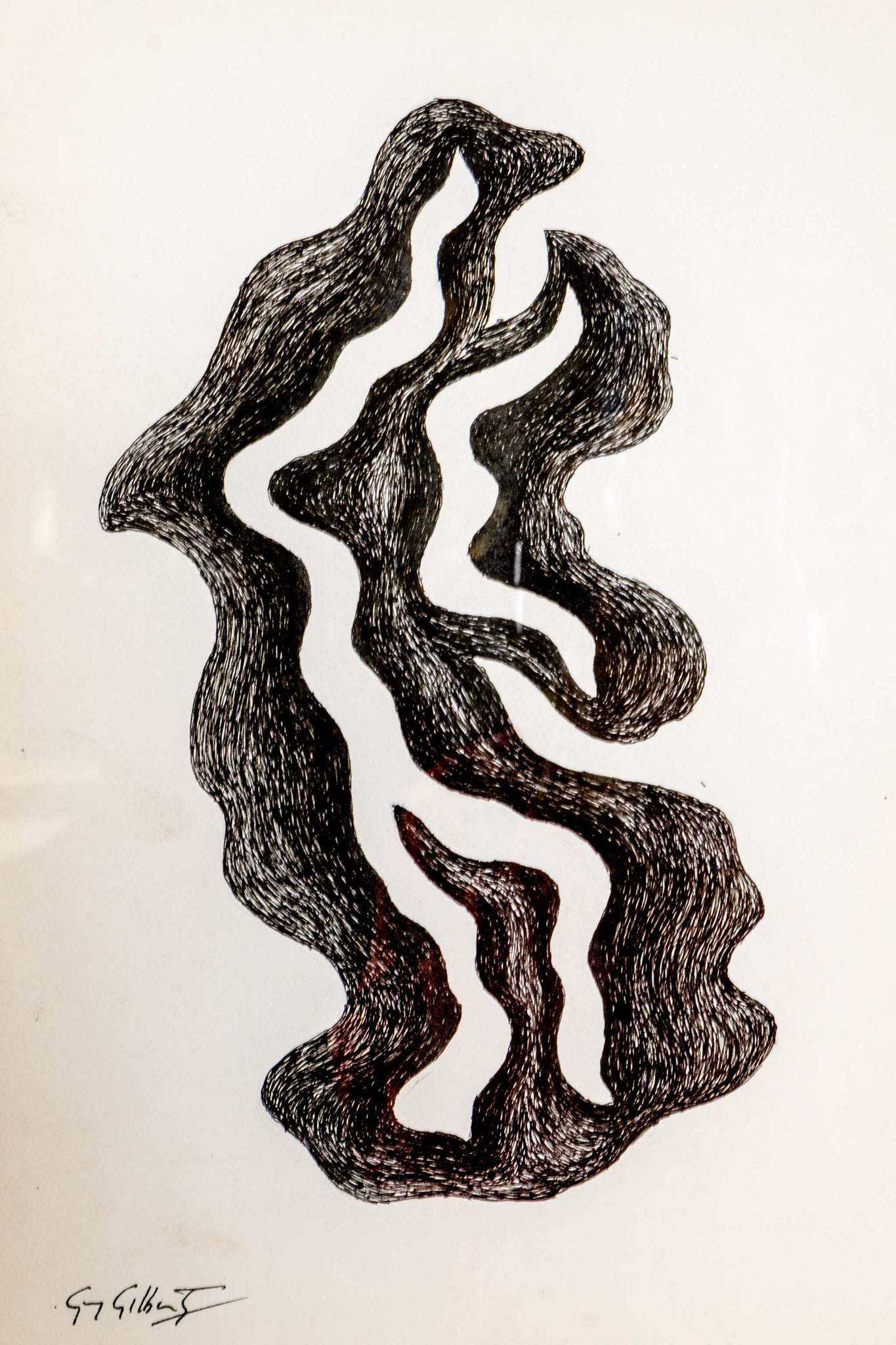 Black and White Abstract Framed Print, 1