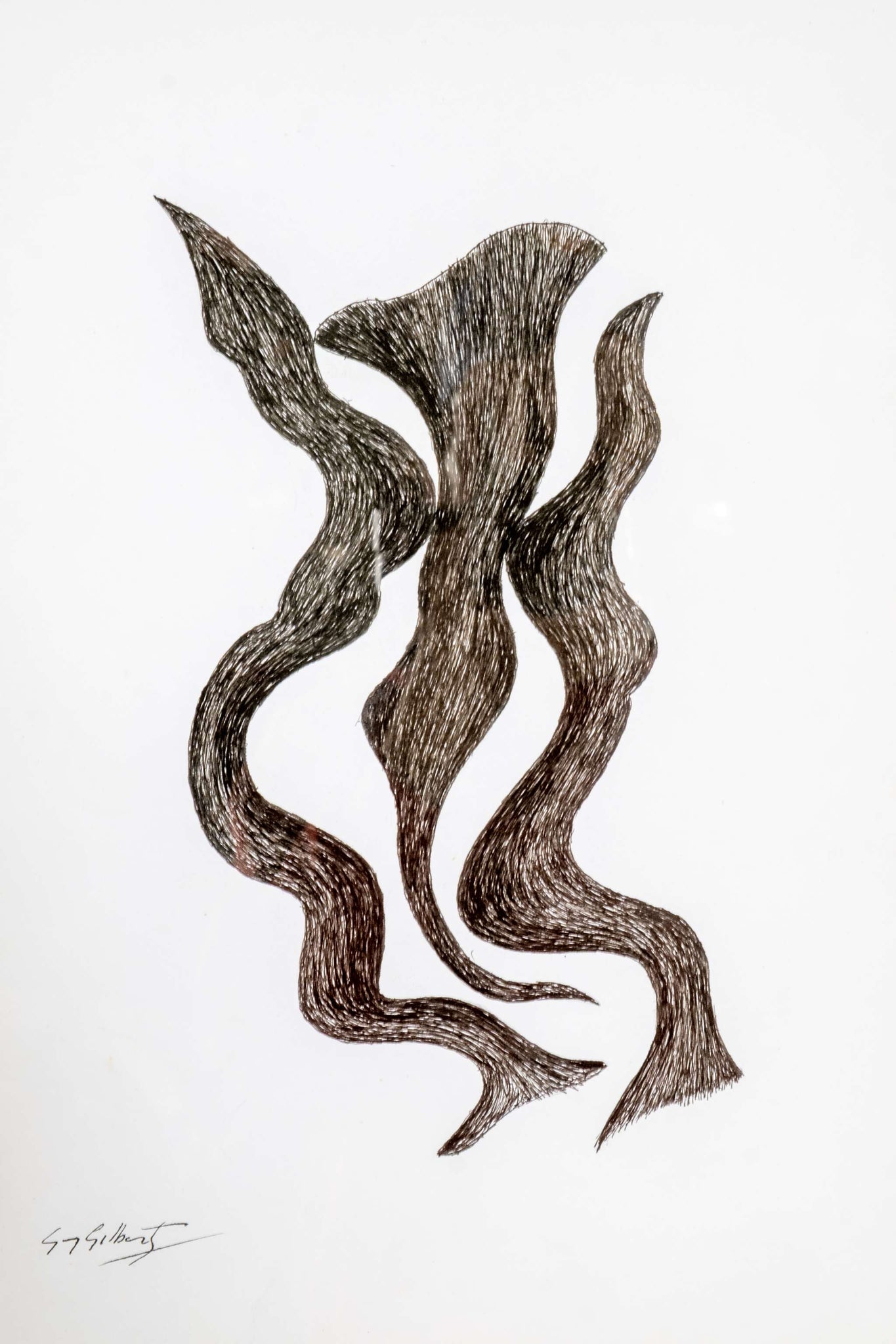 Black and White Abstract Framed Print, 2