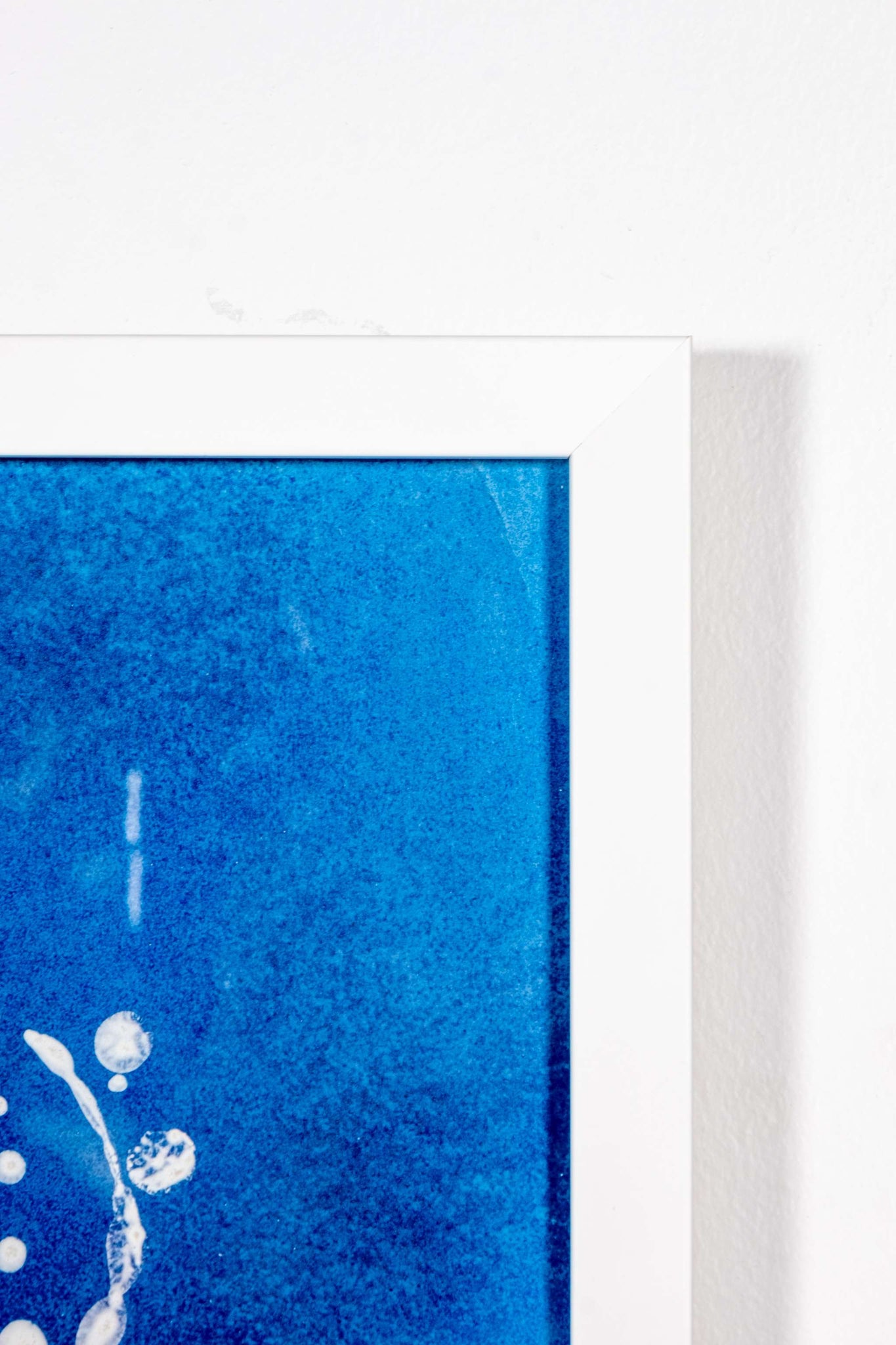 Blue and White Drip Painting