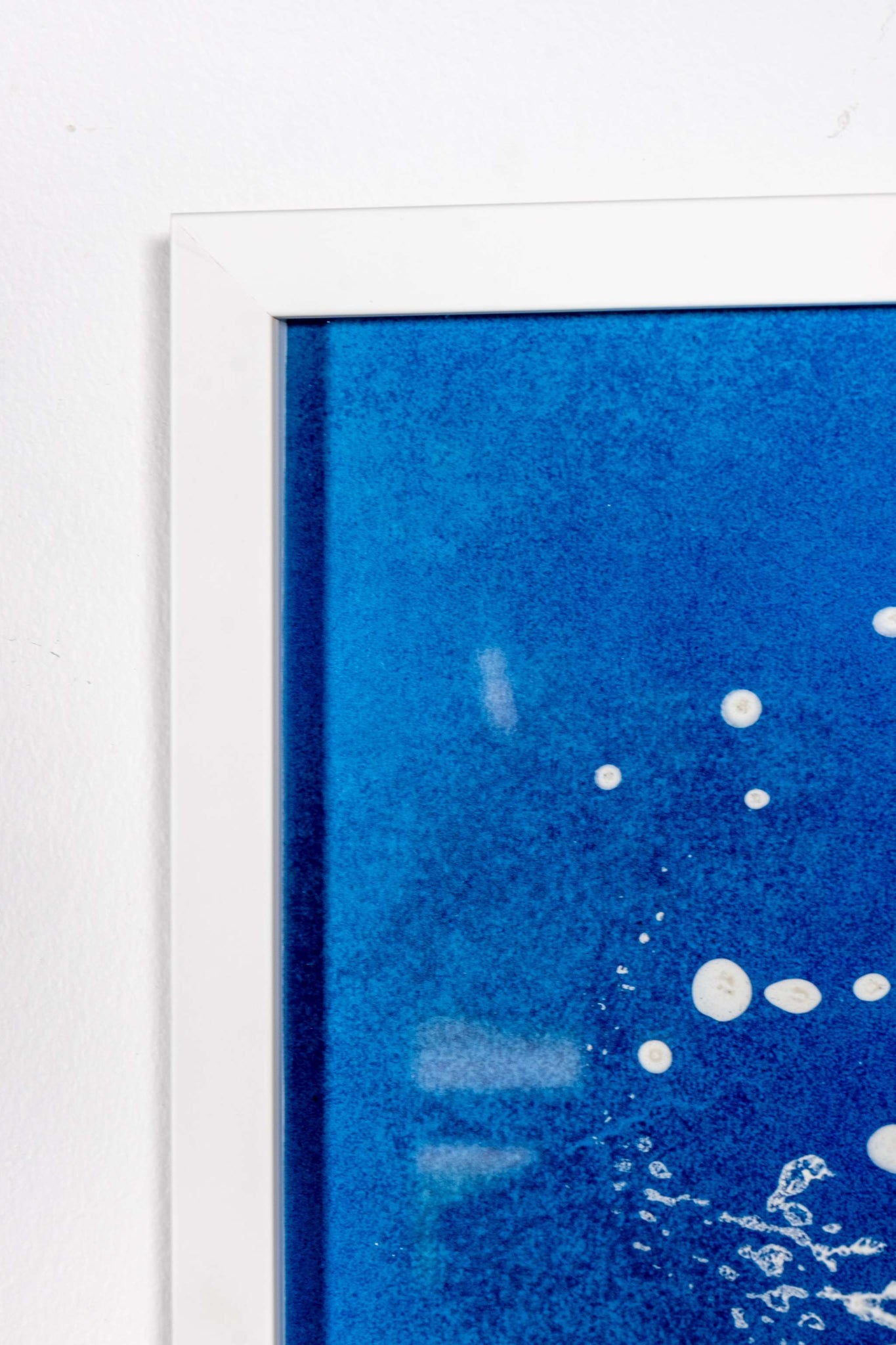 Blue and White Drip Painting