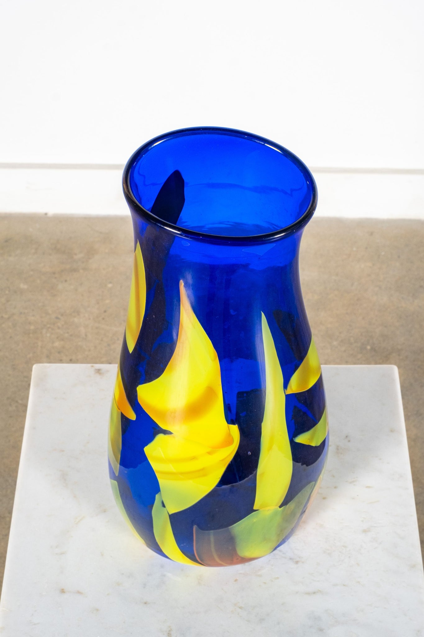 Blue and Yellow Glass Vase | Bonne Choice