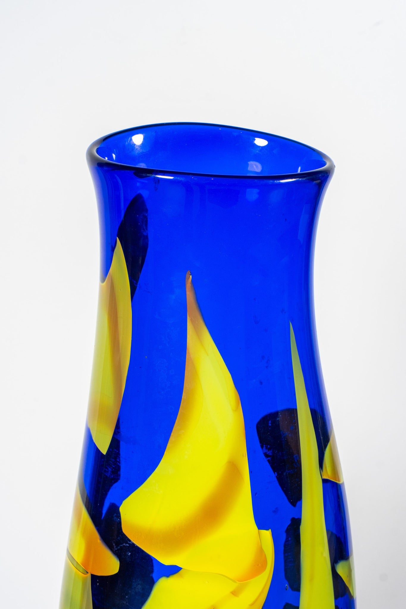 Blue and Yellow Glass Vase | Bonne Choice