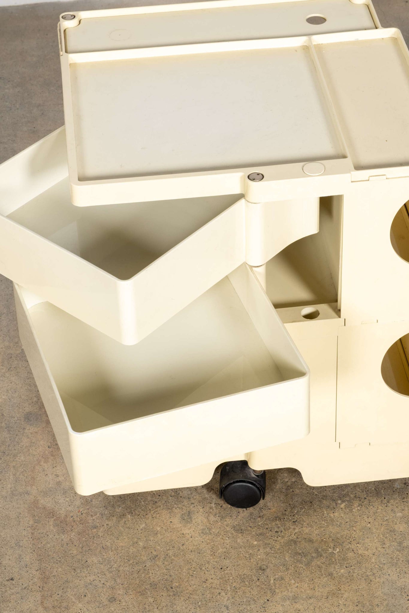 Boby Storage Trolley, Extra Low White