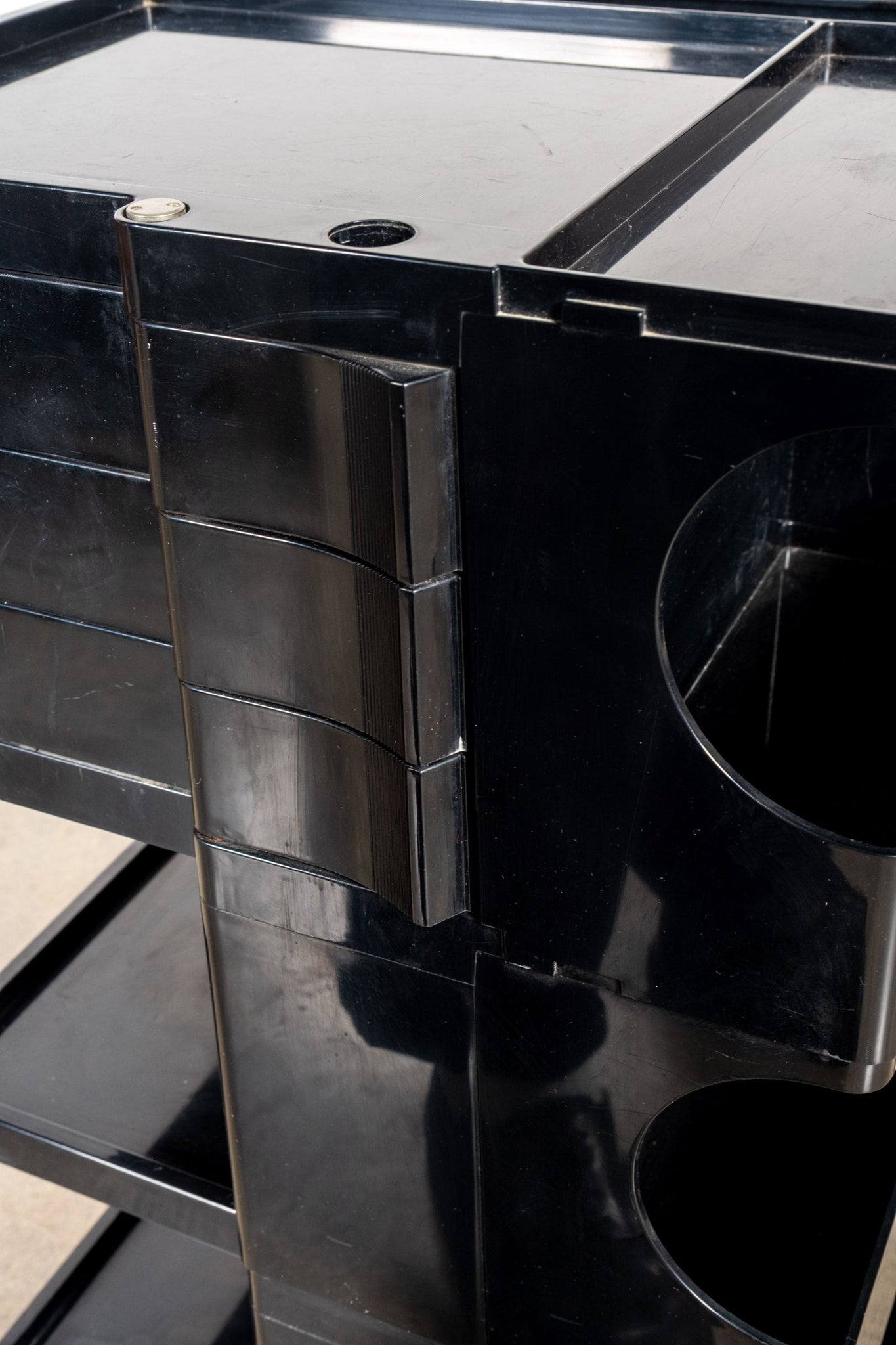 Bieffeplast Boby Storage Trolley by Joe Colombo, Low Black | Bonne Choice