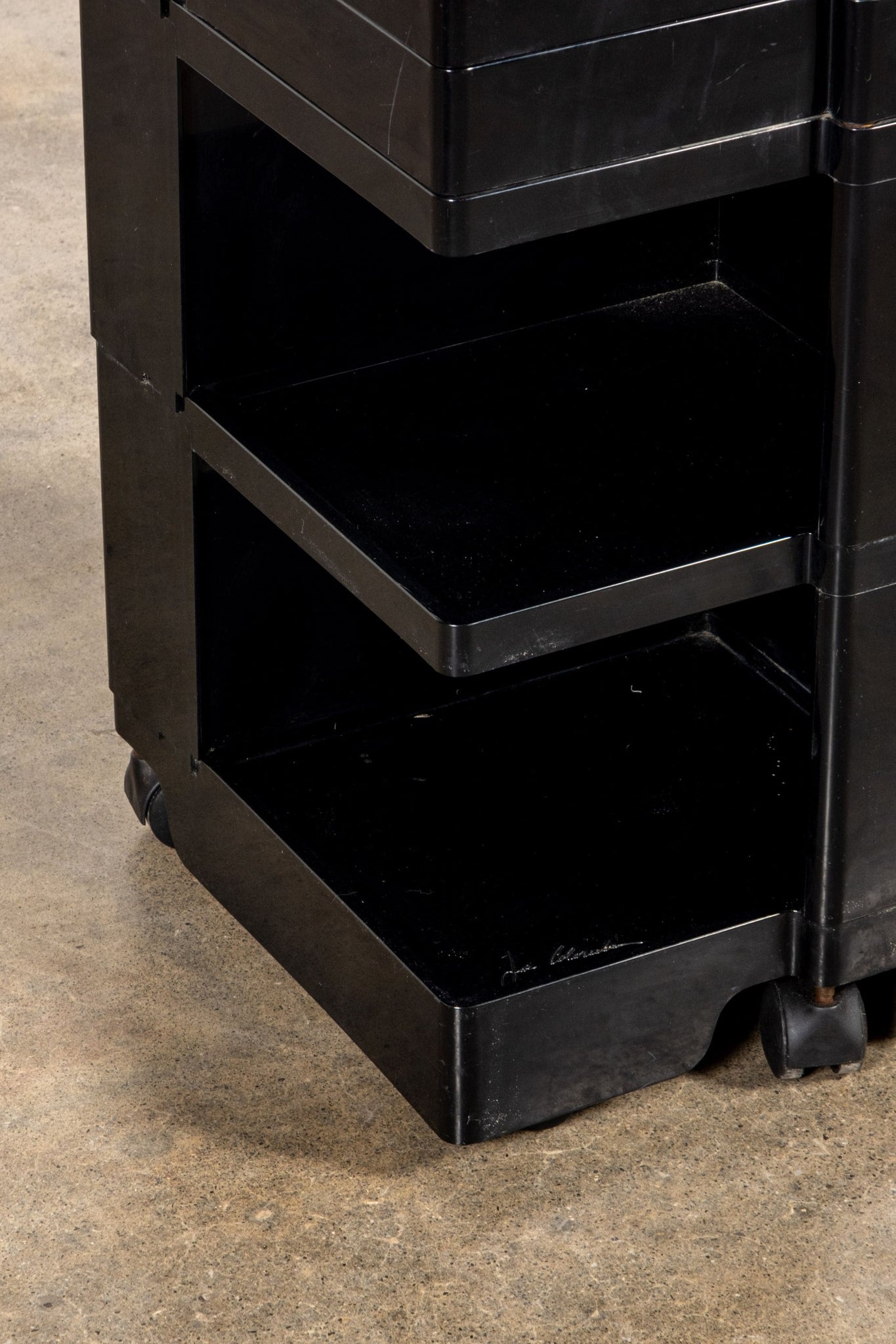 Bieffeplast Boby Storage Trolley by Joe Colombo, Low Black | Bonne Choice