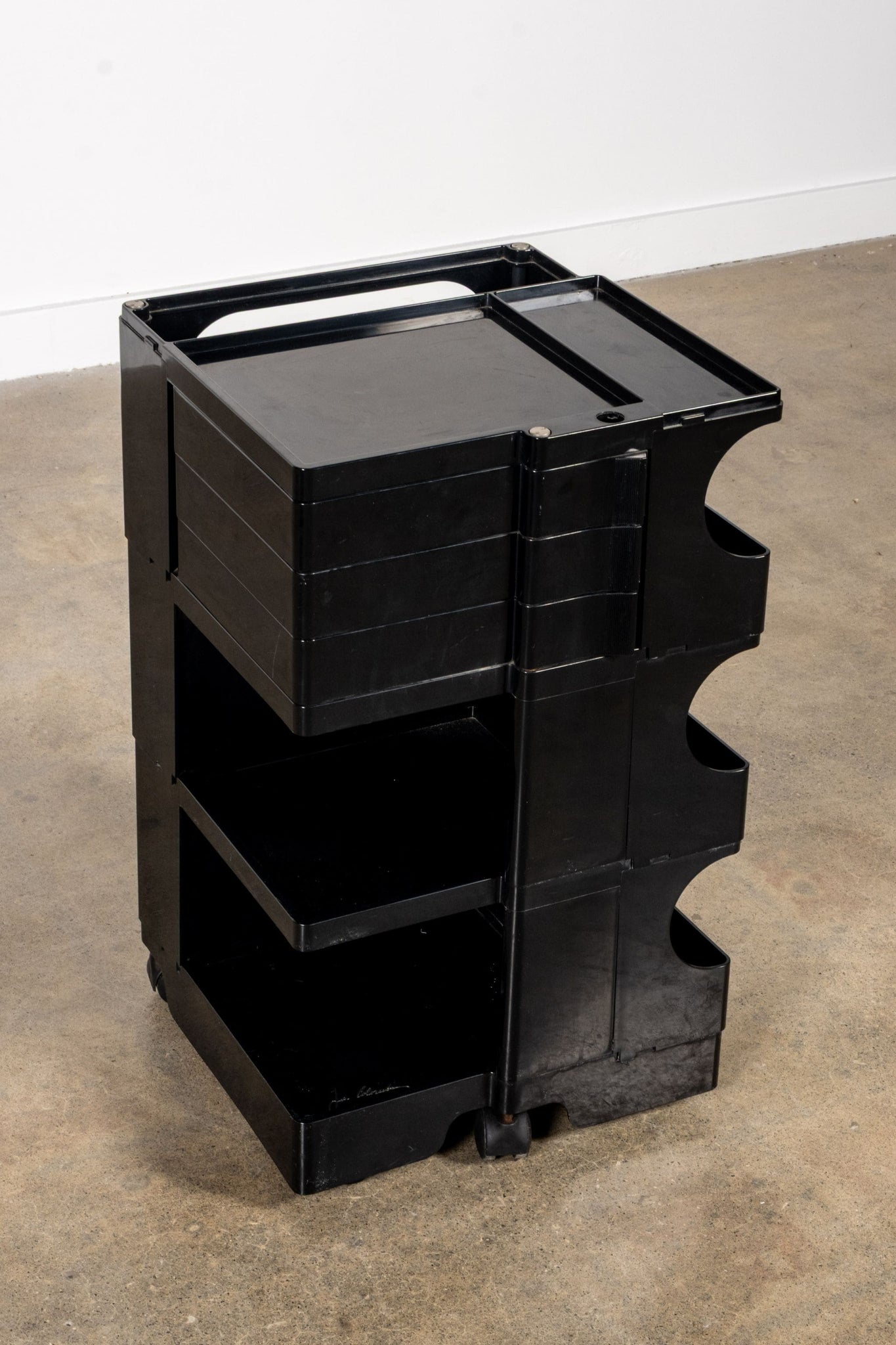 Bieffeplast Boby Storage Trolley by Joe Colombo, Low Black | Bonne Choice