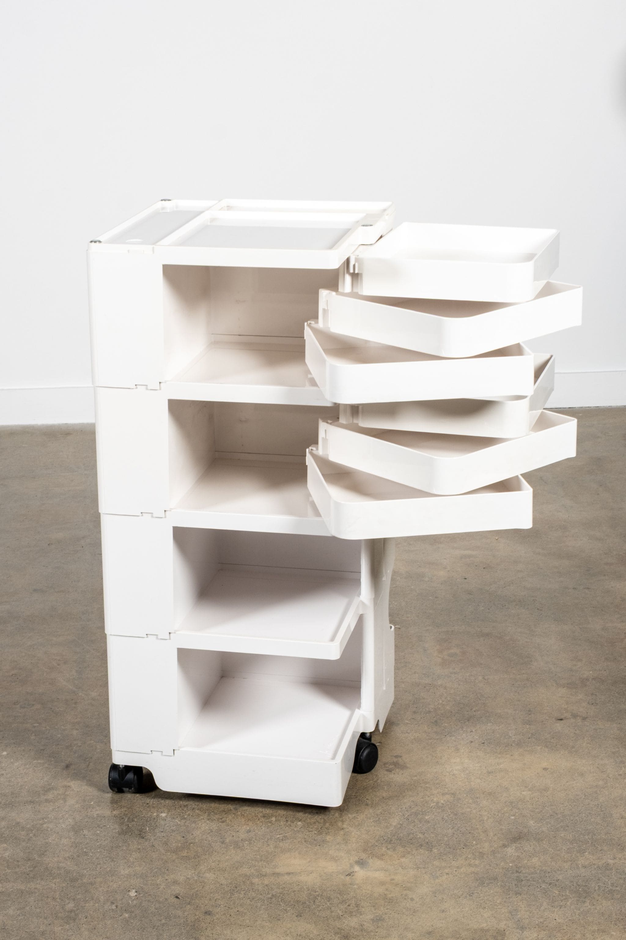 Bieffeplast Boby Storage Trolley by Joe Colombo, Tall White