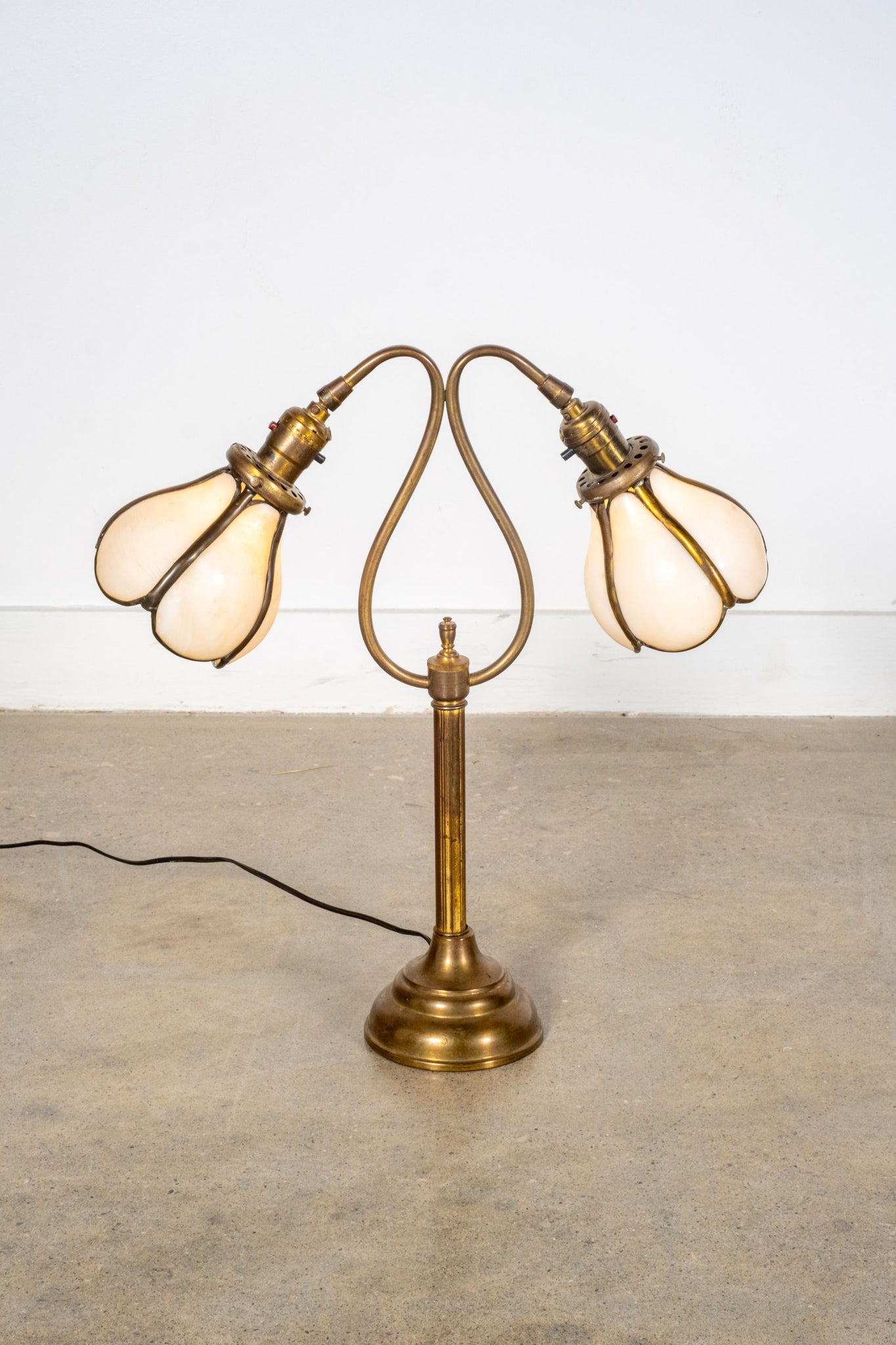 Brass Deco Lamp with Glass Shades | Bonne Choice