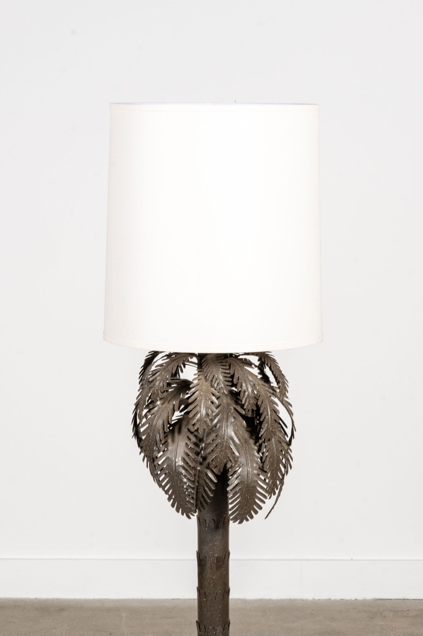 Brass 'Palm Tree' Table Lamp, New Shade | Bonne Choice