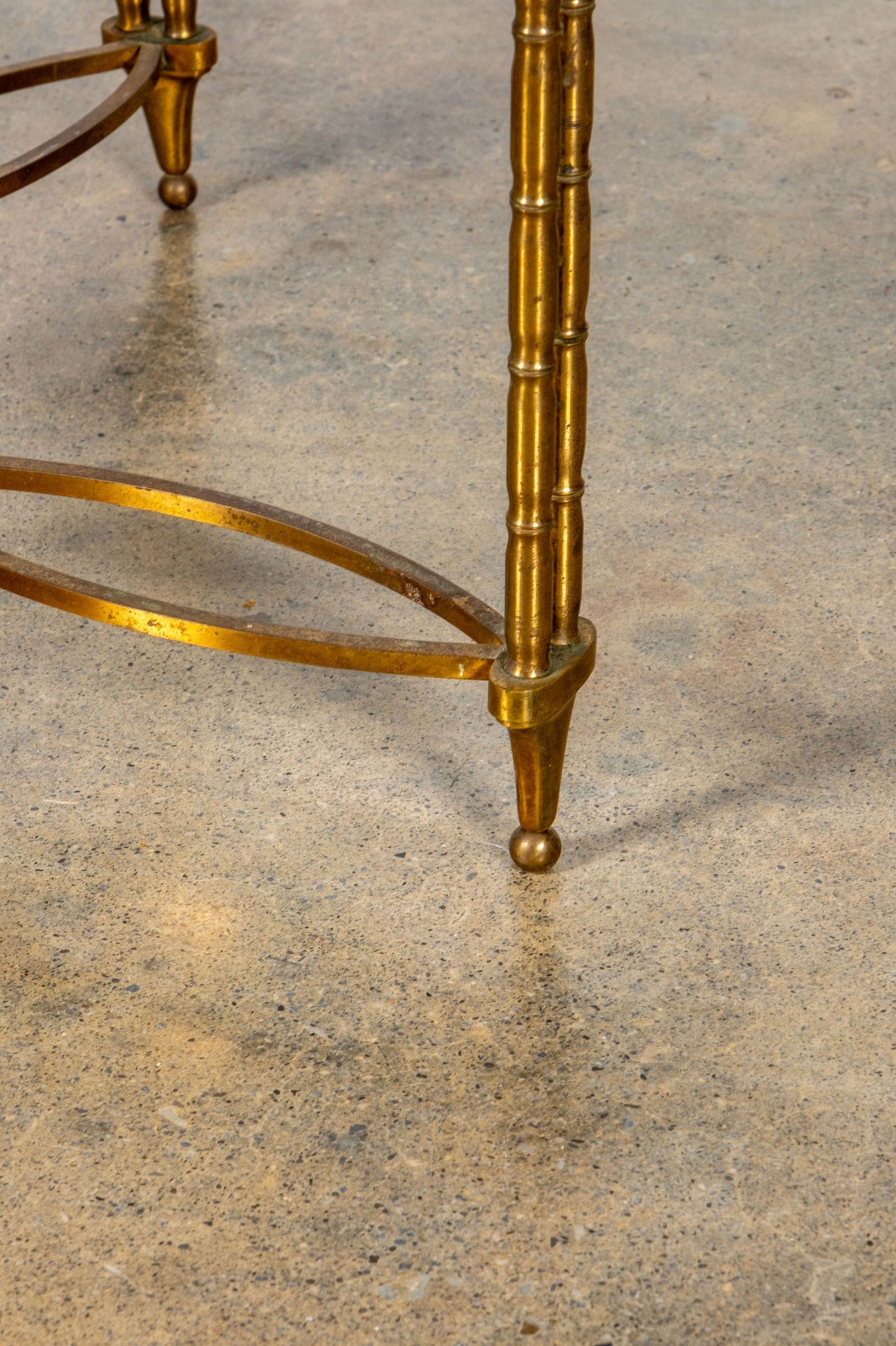 Brass Side Table with Smoked Glass Top | Bonne Choice