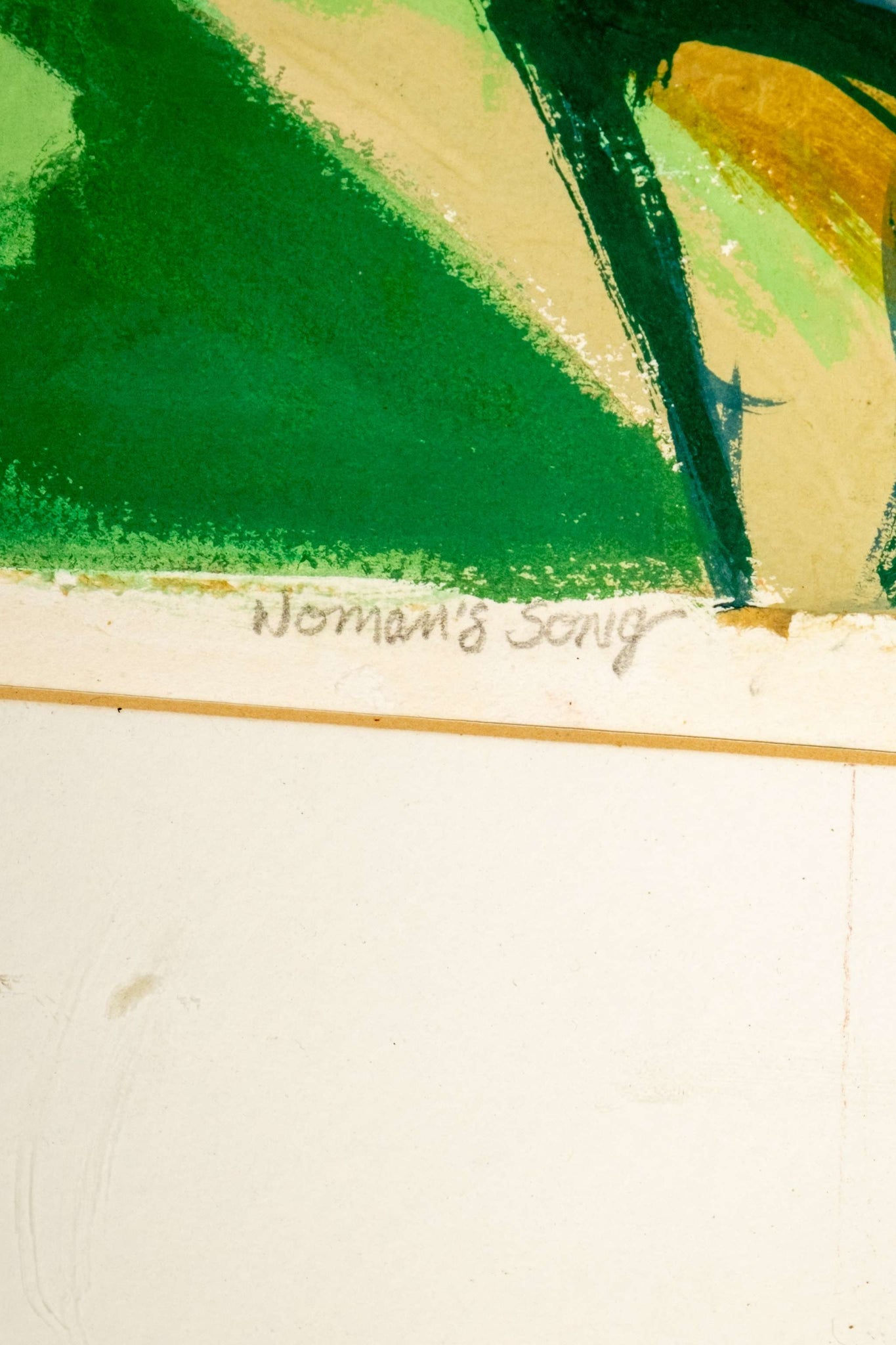 "Womans Song" (1991), Bright Abstract Painting