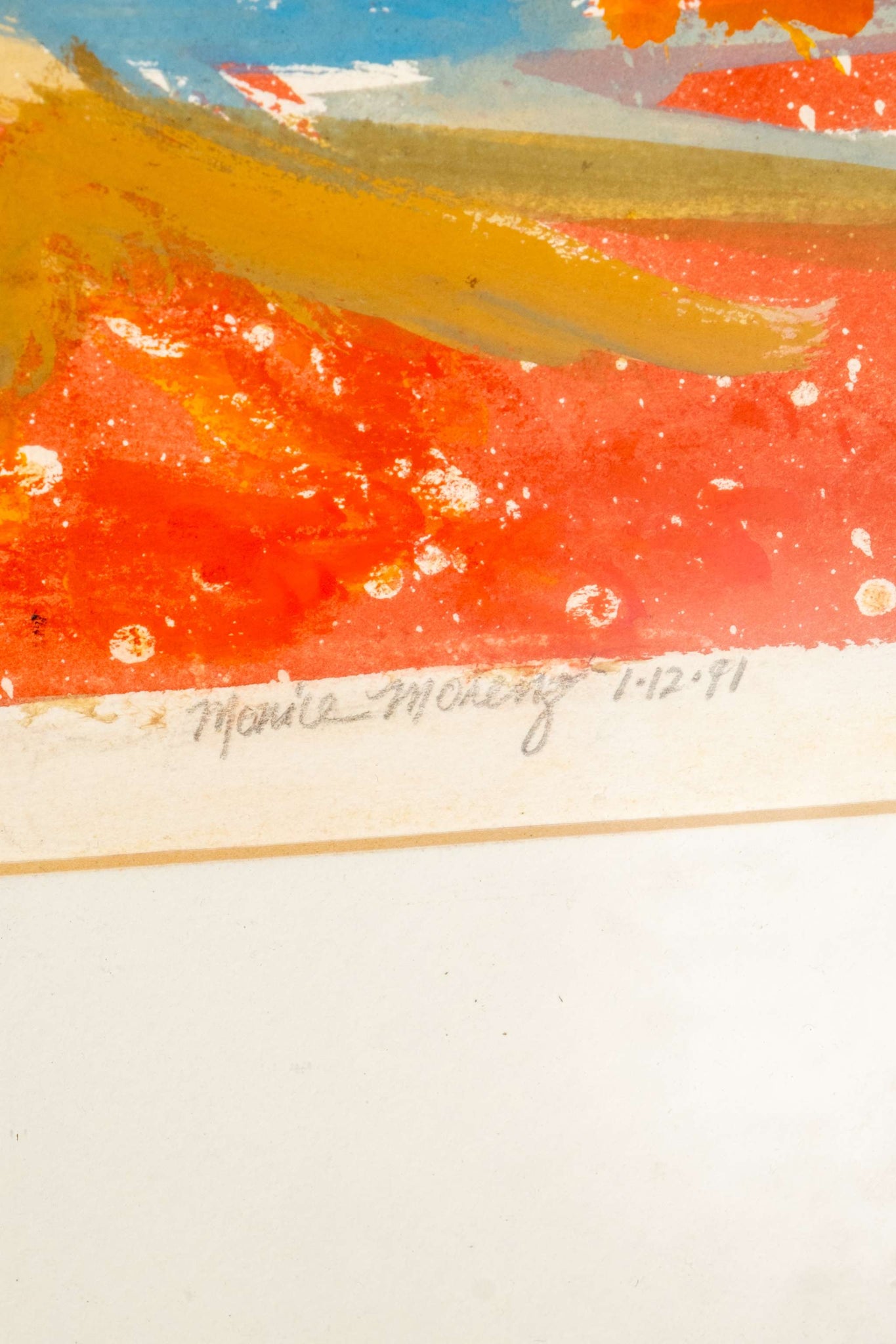 "Womans Song" (1991), Bright Abstract Painting