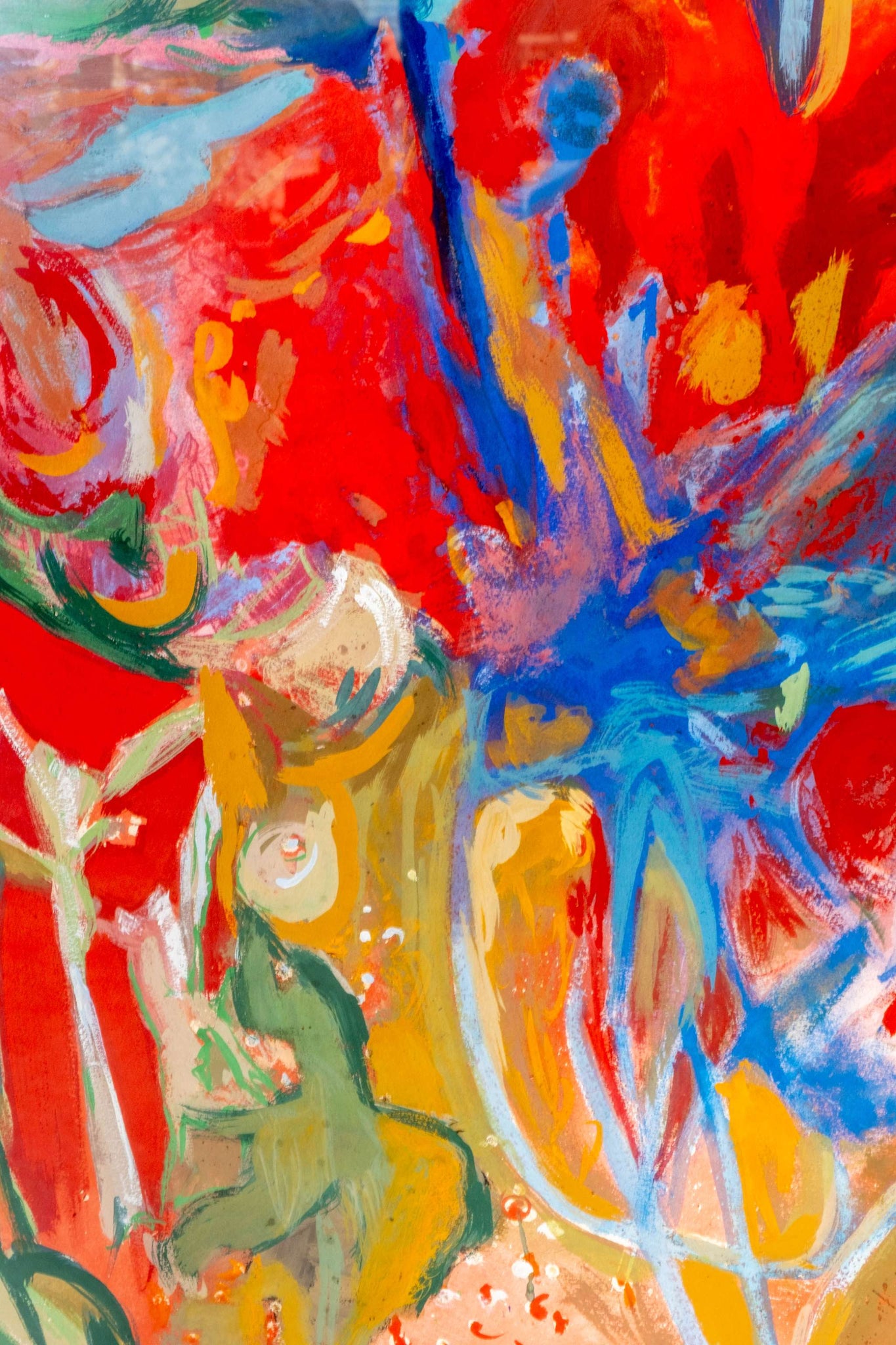 "Womans Song" (1991), Bright Abstract Painting