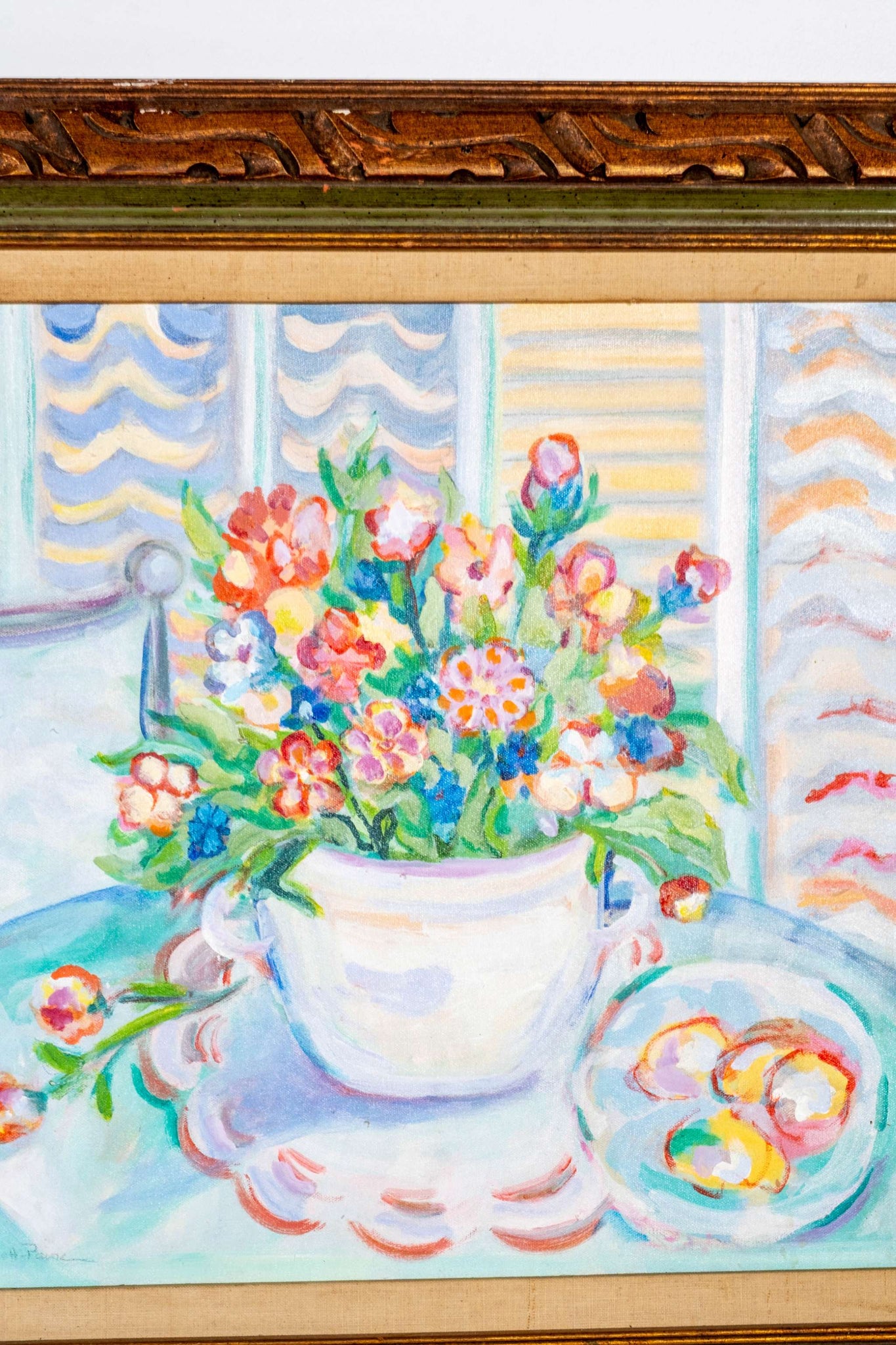 Bright Still Life with Wood Frame