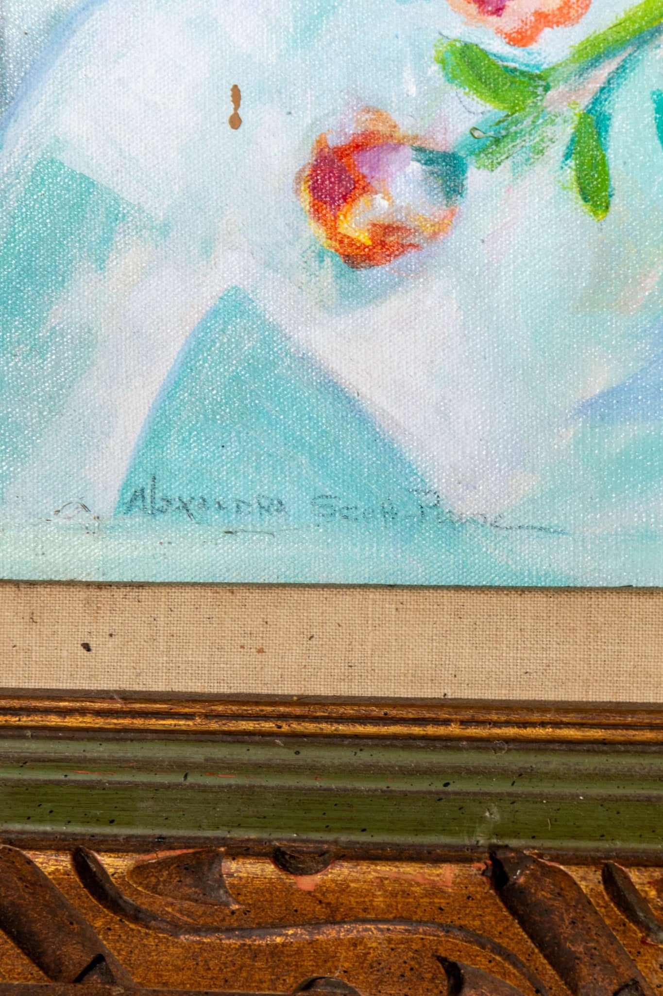 Bright Still Life with Wood Frame