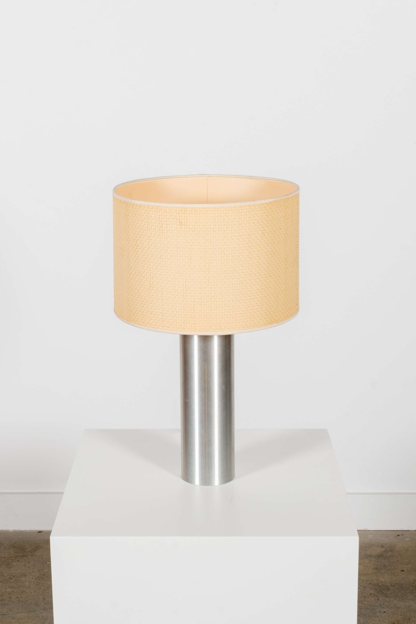 Brushed Stainless Steel Table Lamp, Small