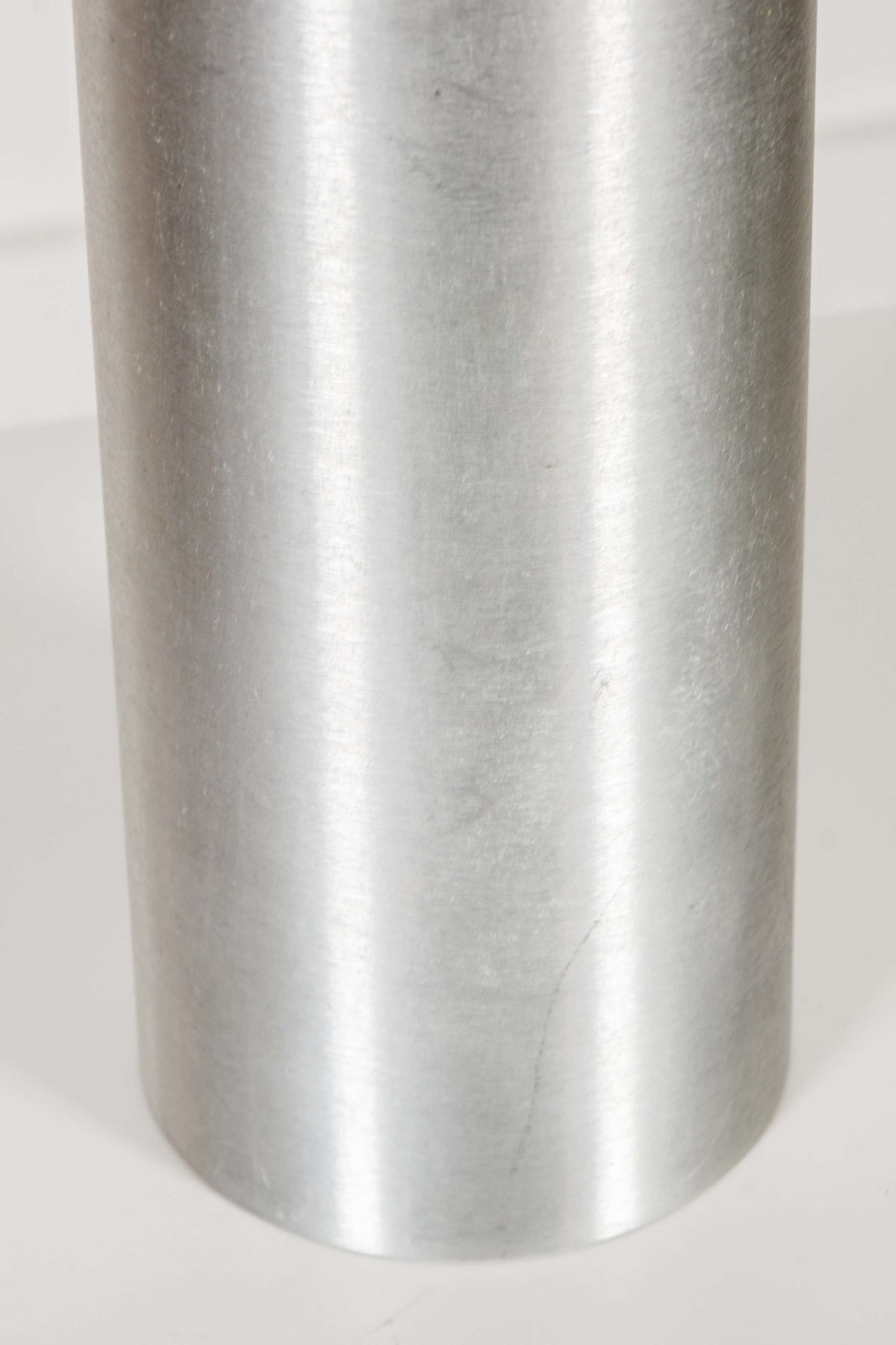 Brushed Stainless Steel Table Lamp, Tall
